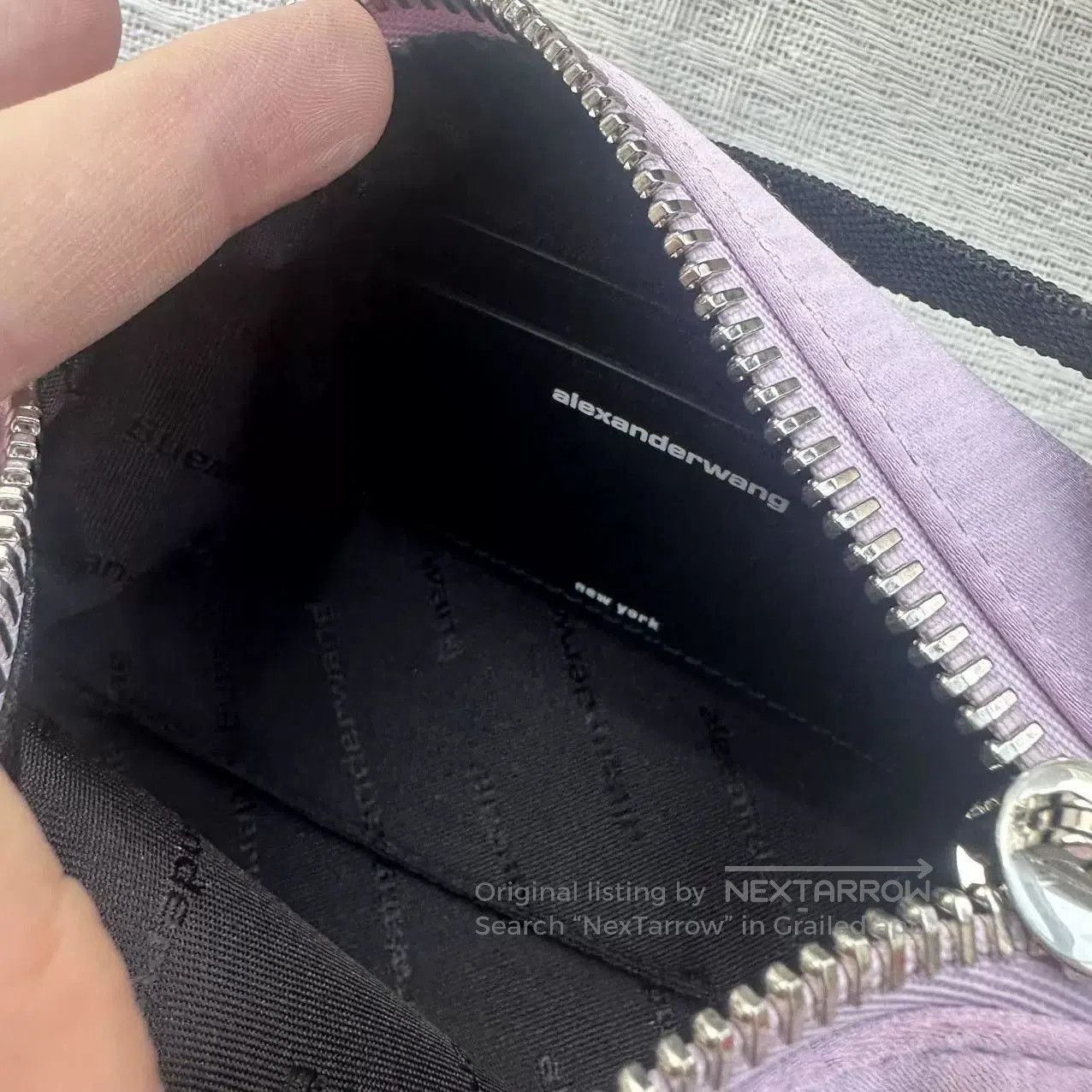 Alexander Wang Alexander Wang Purple Silk Rhinestone Handbag. Size ONE SIZE - 7 Thumbnail