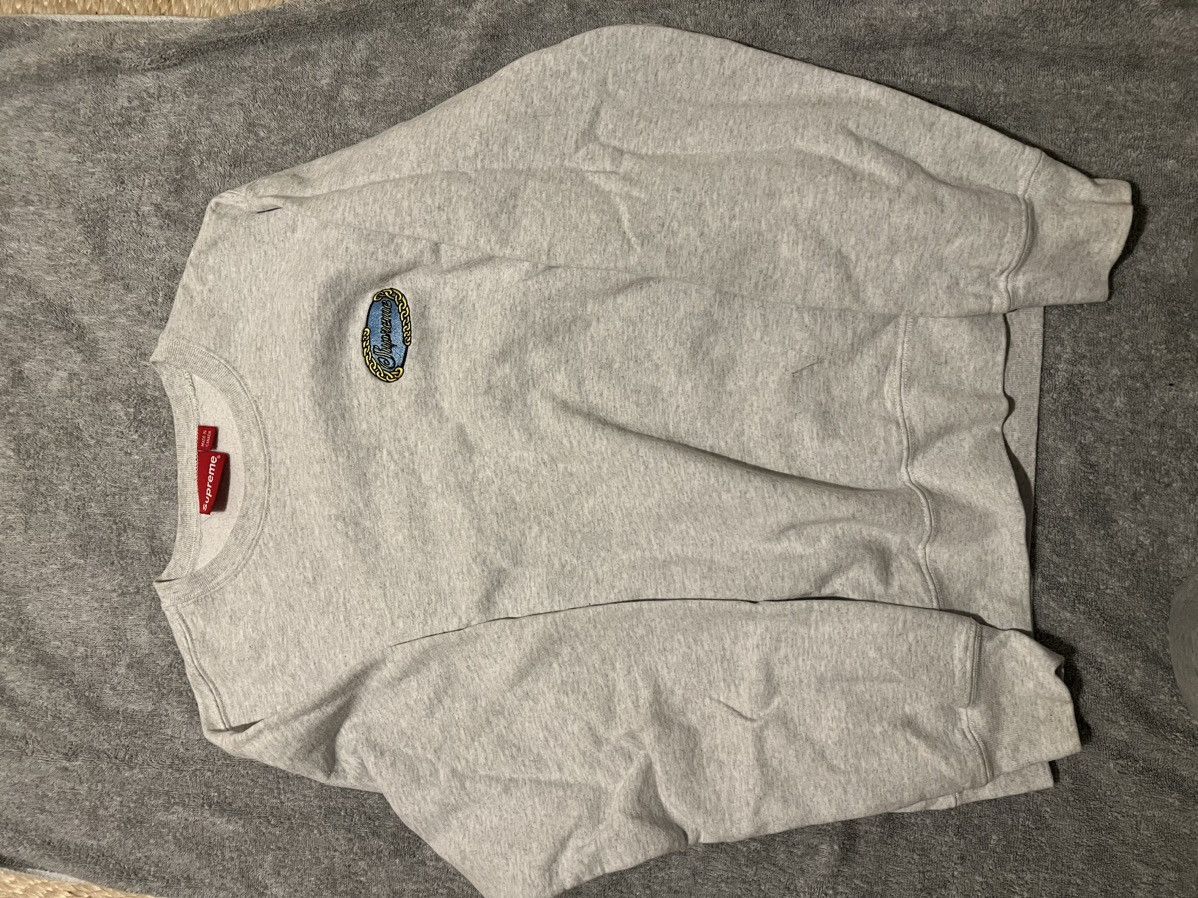 Supreme Supreme Chain Logo Crewneck Grailed