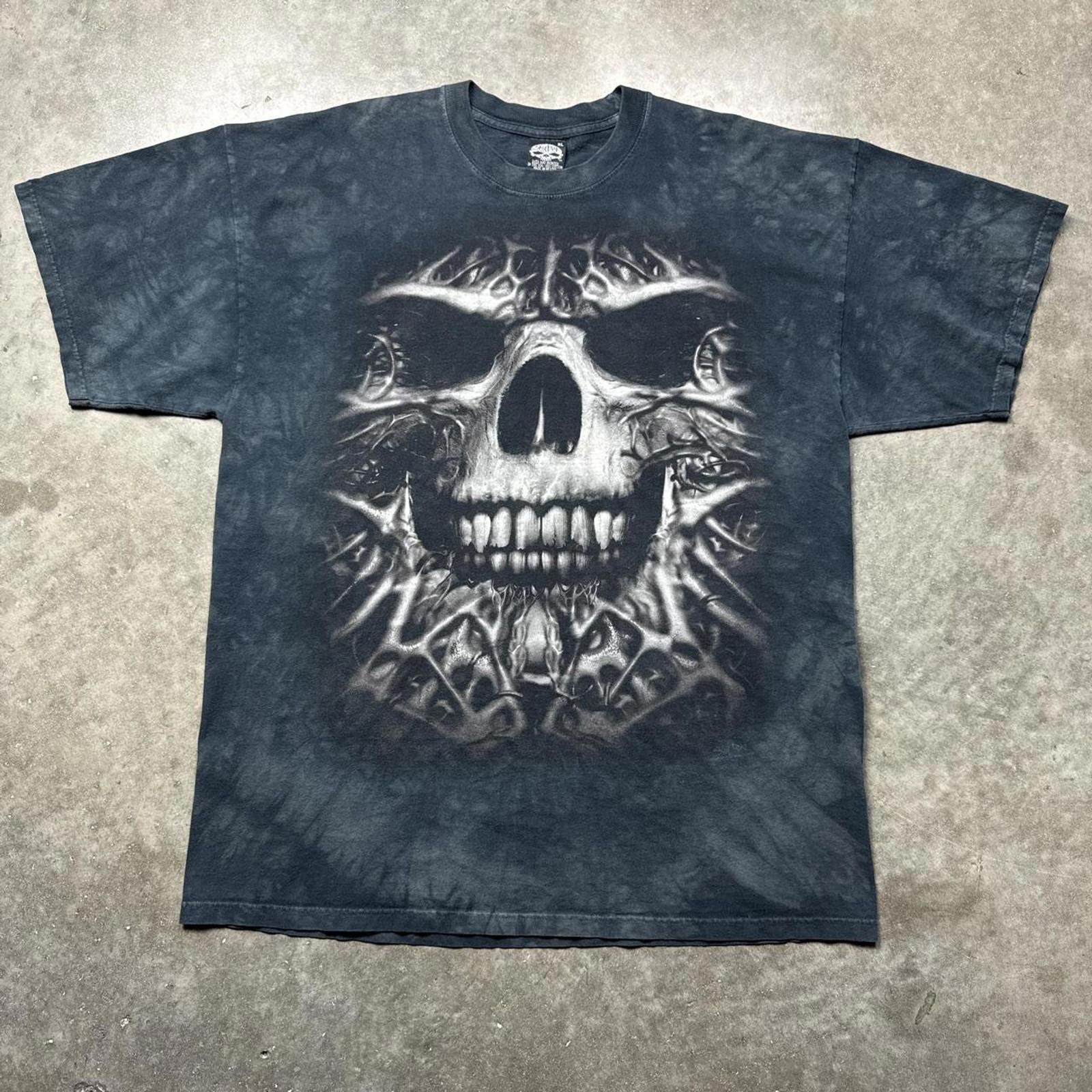 Other Big Skull Bone Face Dead Horror Tie Dye Y2k T-Shirt Size US XL / EU 56 / 4 - 1 Thumbnail