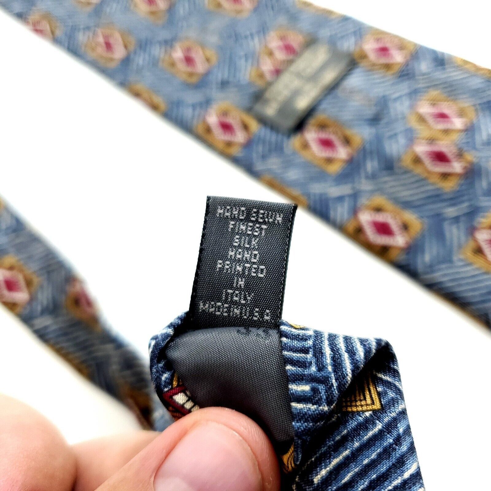 Robert Talbott Robert Talbott Best Of Class Mark Shale Blue Tan Abstract Sh Size ONE SIZE - 5 Thumbnail