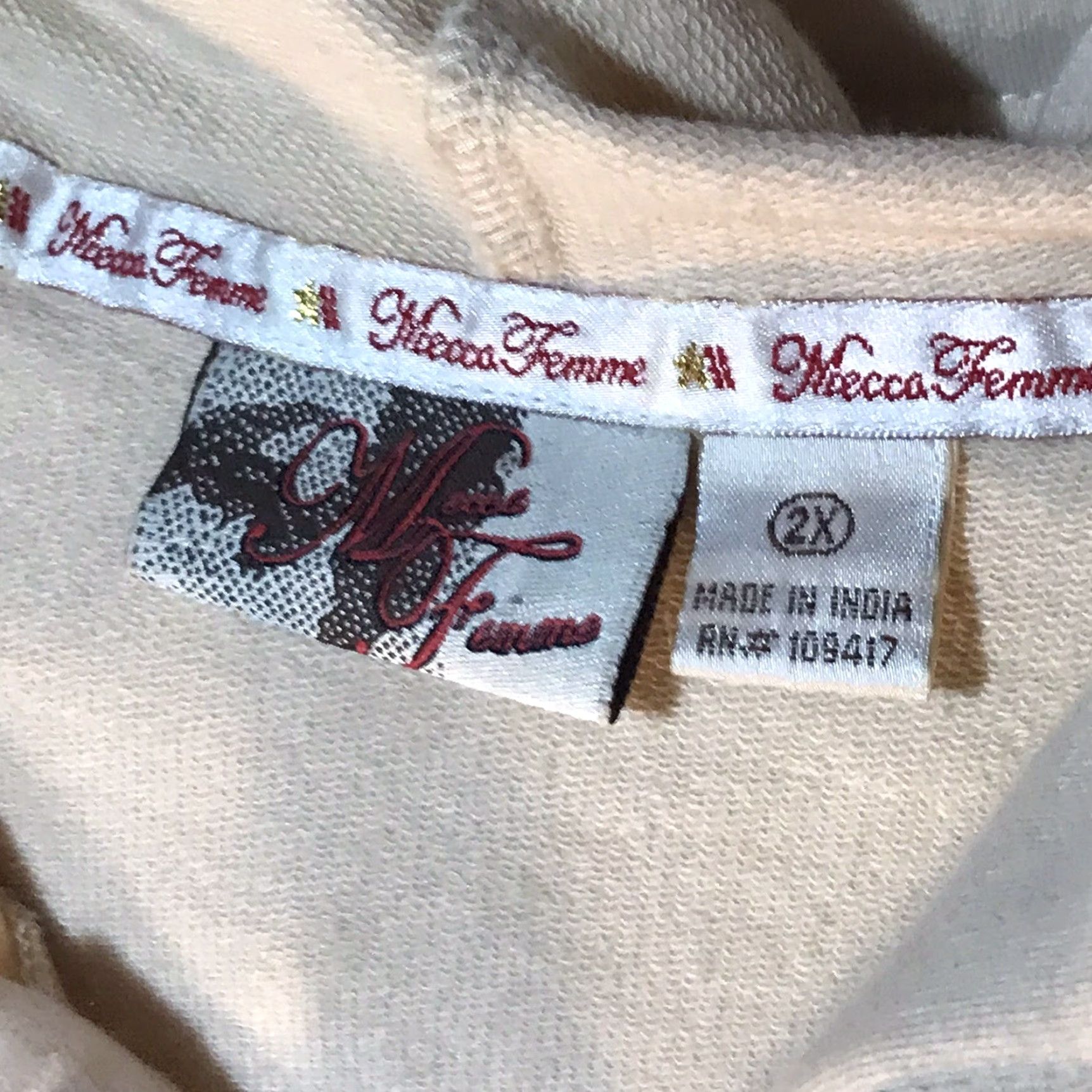 Vintage VINTAGE Mecca Femme Women's 2X Floral Cropped Top & Pants Set Cotton Spandex Casual Activewear Size XXL / US 16-18 / IT 52-54 - 2 Thumbnail