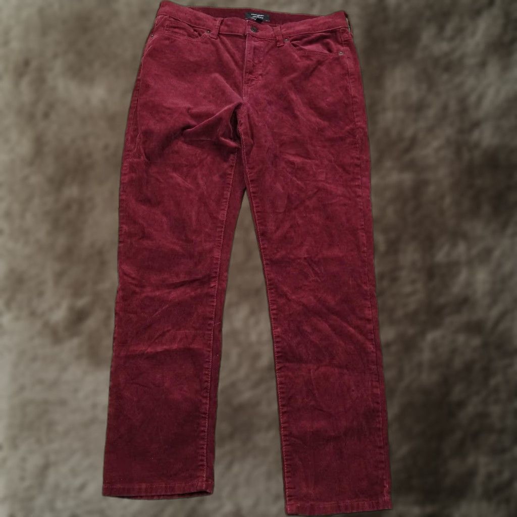 Banana Republic Banana Republic Pants Womens 8 Red Corduroy Chino High-Rise Slim 32x27.5 Size 30" / US 8 / IT 44 - 1 Thumbnail