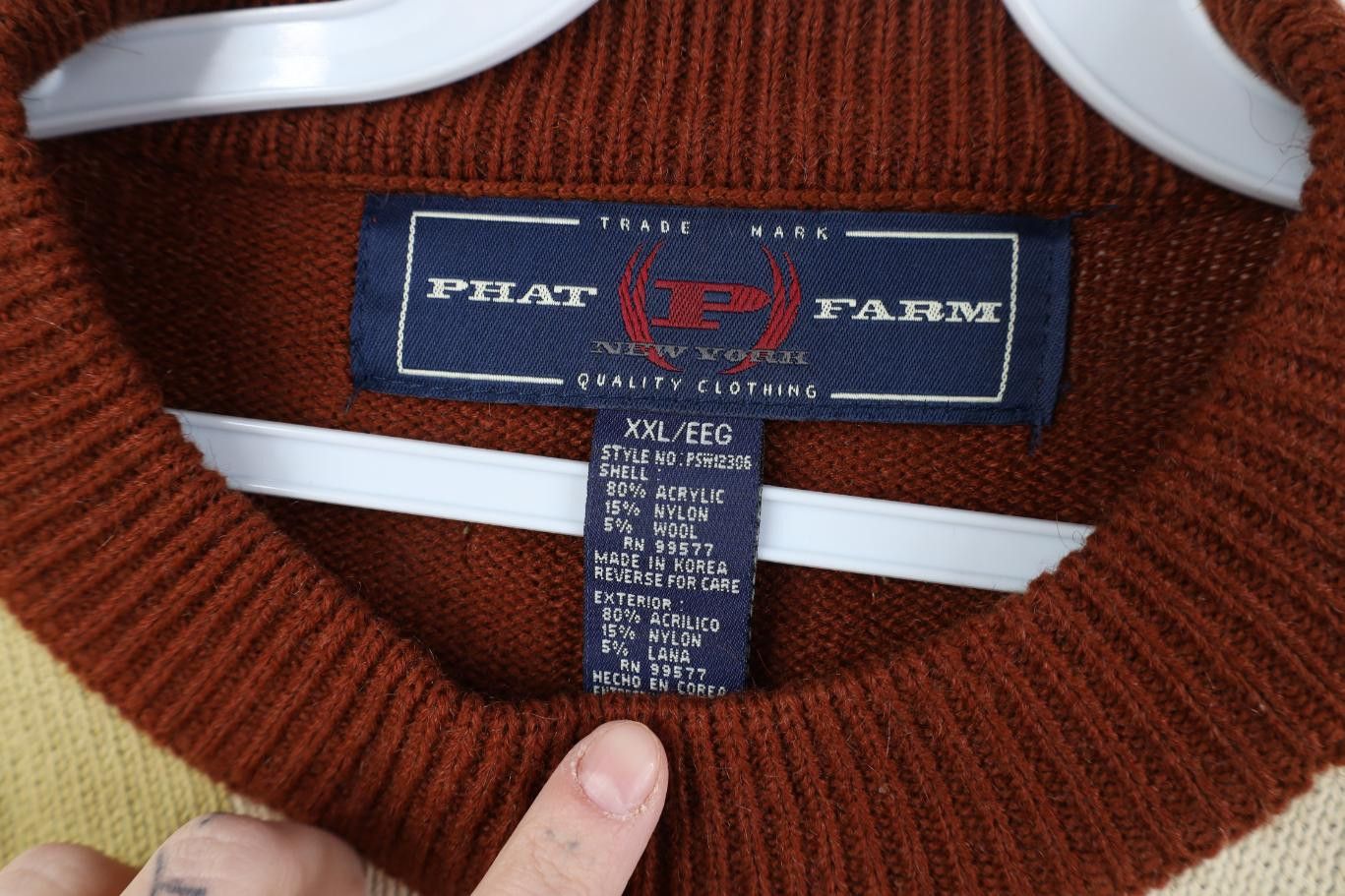 Phat Farm Deadstock Vintage 90s Y2K Phat Farm Military Tank Sweater Size US XXL / EU 58 / 5 - 9 Thumbnail