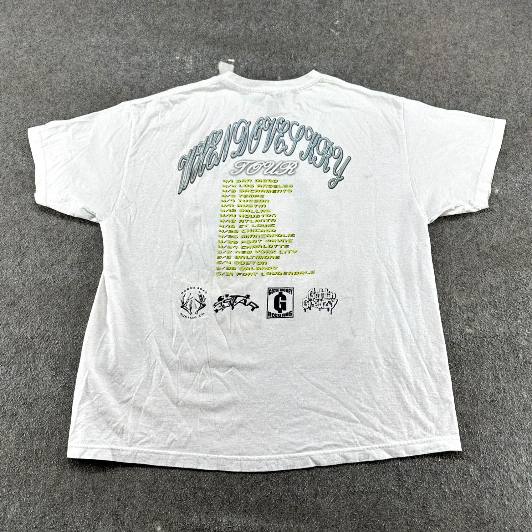 Vintage VINTAGE GMR Wear Shirt Mens 2XL White When Doves Kry Tour GMR Wear Official Fish Logo Graphic 90s Mens Shirt Size US XXL / EU 58 / 5 - 4 Thumbnail