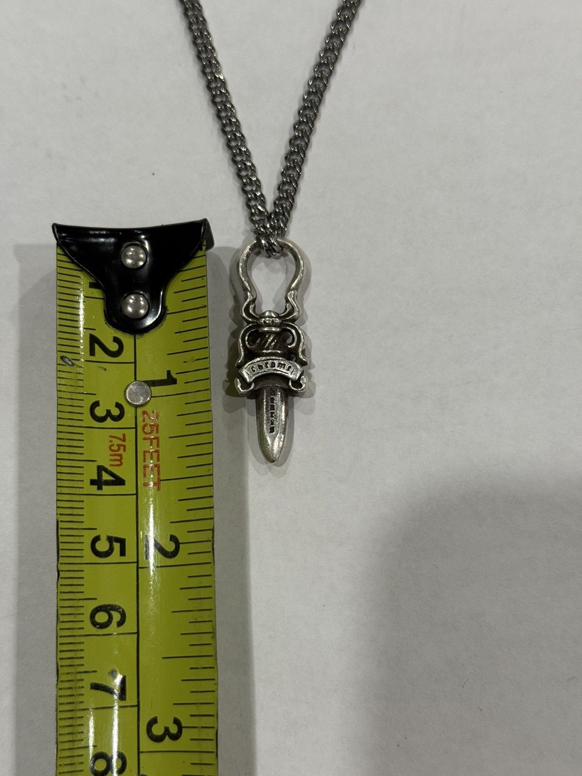 Chrome Hearts Chrome Hearts Dagger Pendant Silver Cuban Chain Necklace 925 Size ONE SIZE - 12 Thumbnail