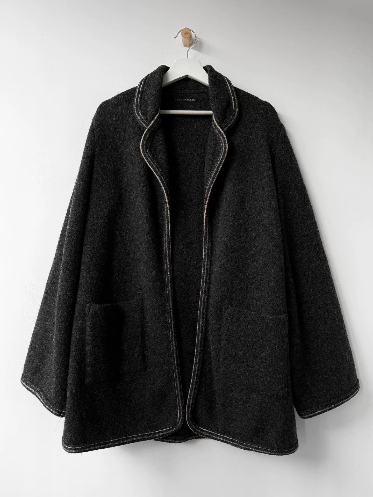 Y's Yohji Yamamoto Wool Jacket with Contrast Edges Size US L / EU 52-54 / 3 - 1 Thumbnail