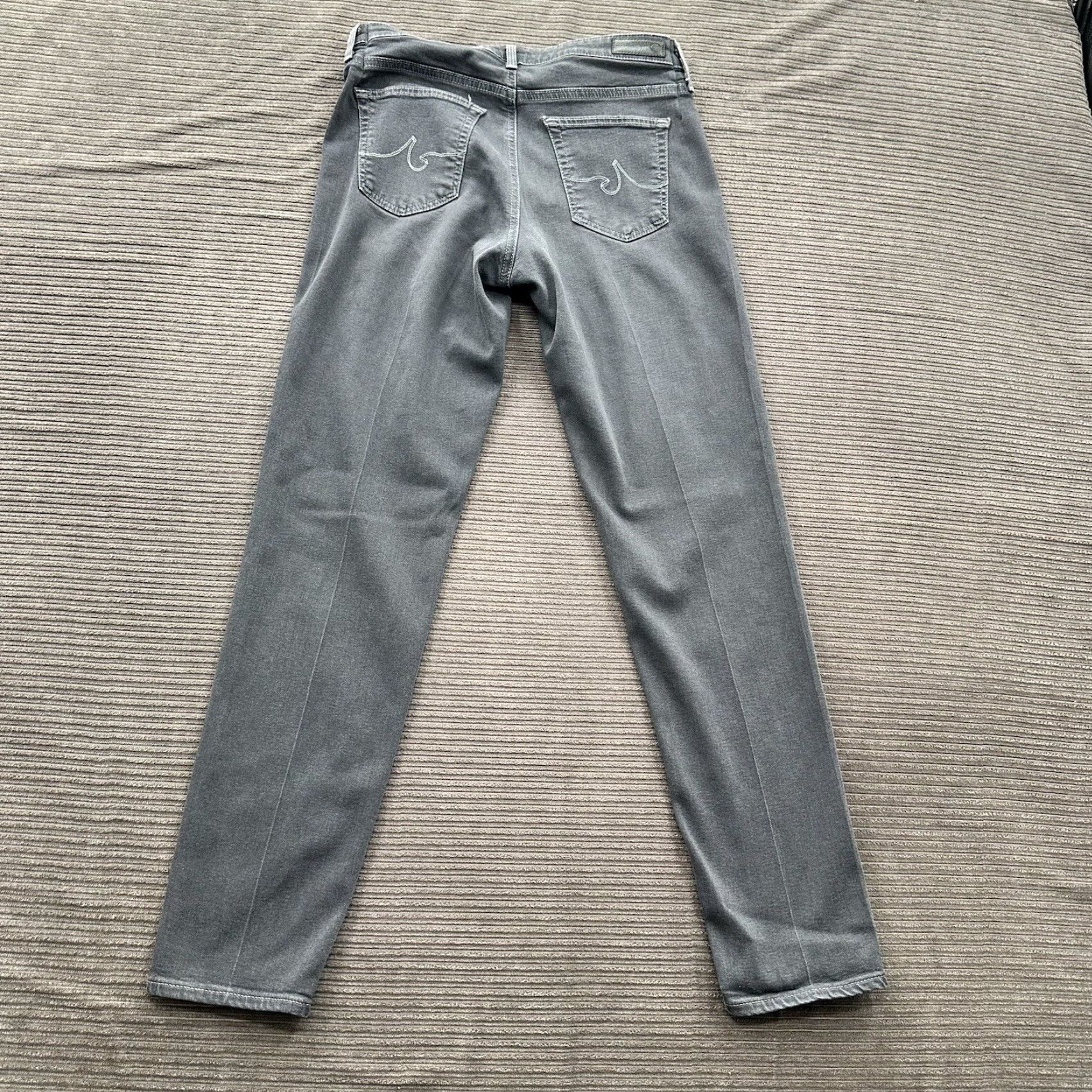 Vintage Adriano Goldschmied AG Stevie Jeans Women 27R Slim Mid Rise Gray Visoce Ankle Modern Bohemian USA 27 Womens Jeans Size 27" / US 4 / IT 40 - 2 Thumbnail