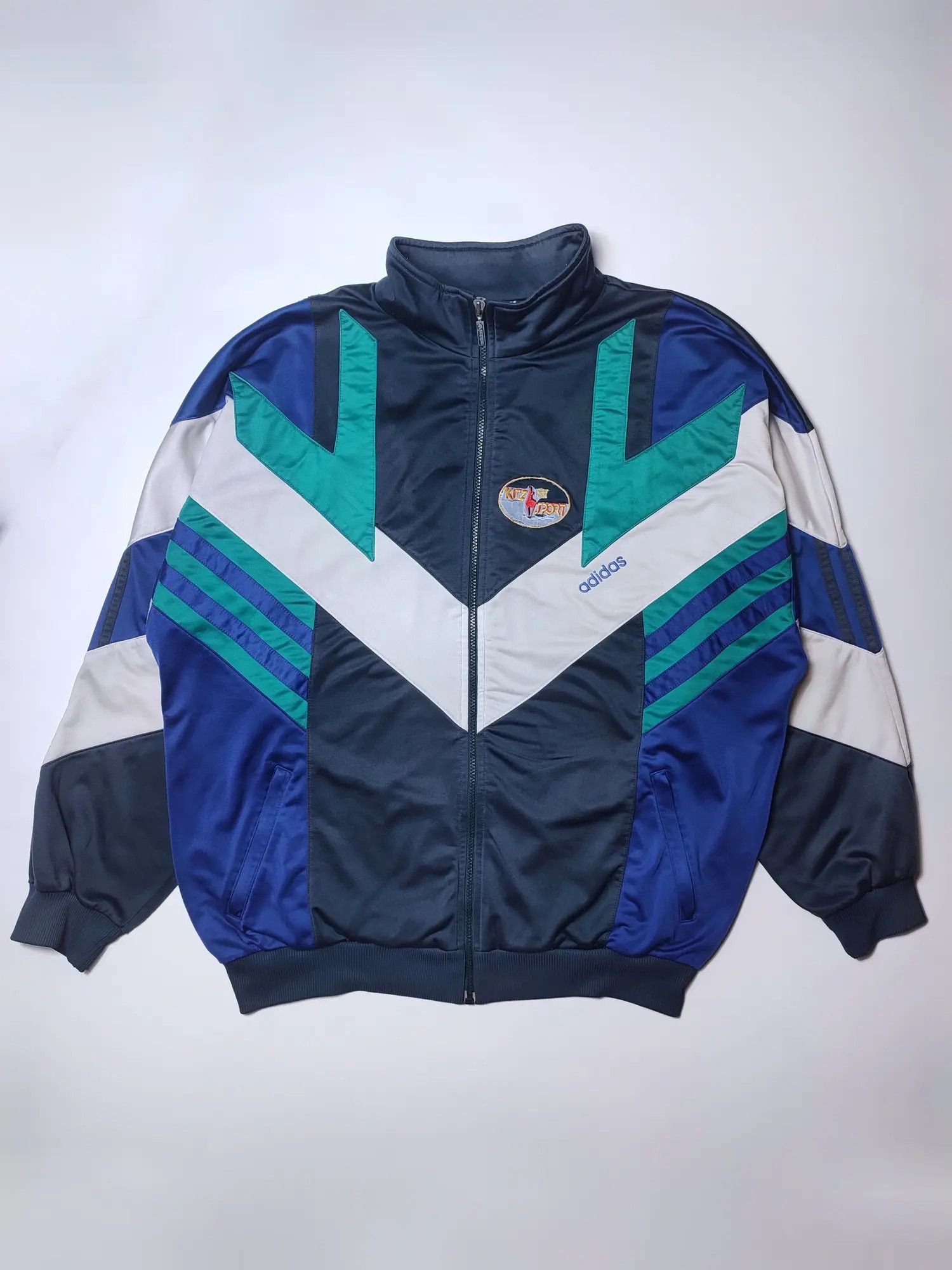 Adidas Adidas 90s Vintage Retro Zip Track Jacket Size US XL / EU 56 / 4 - 4 Thumbnail
