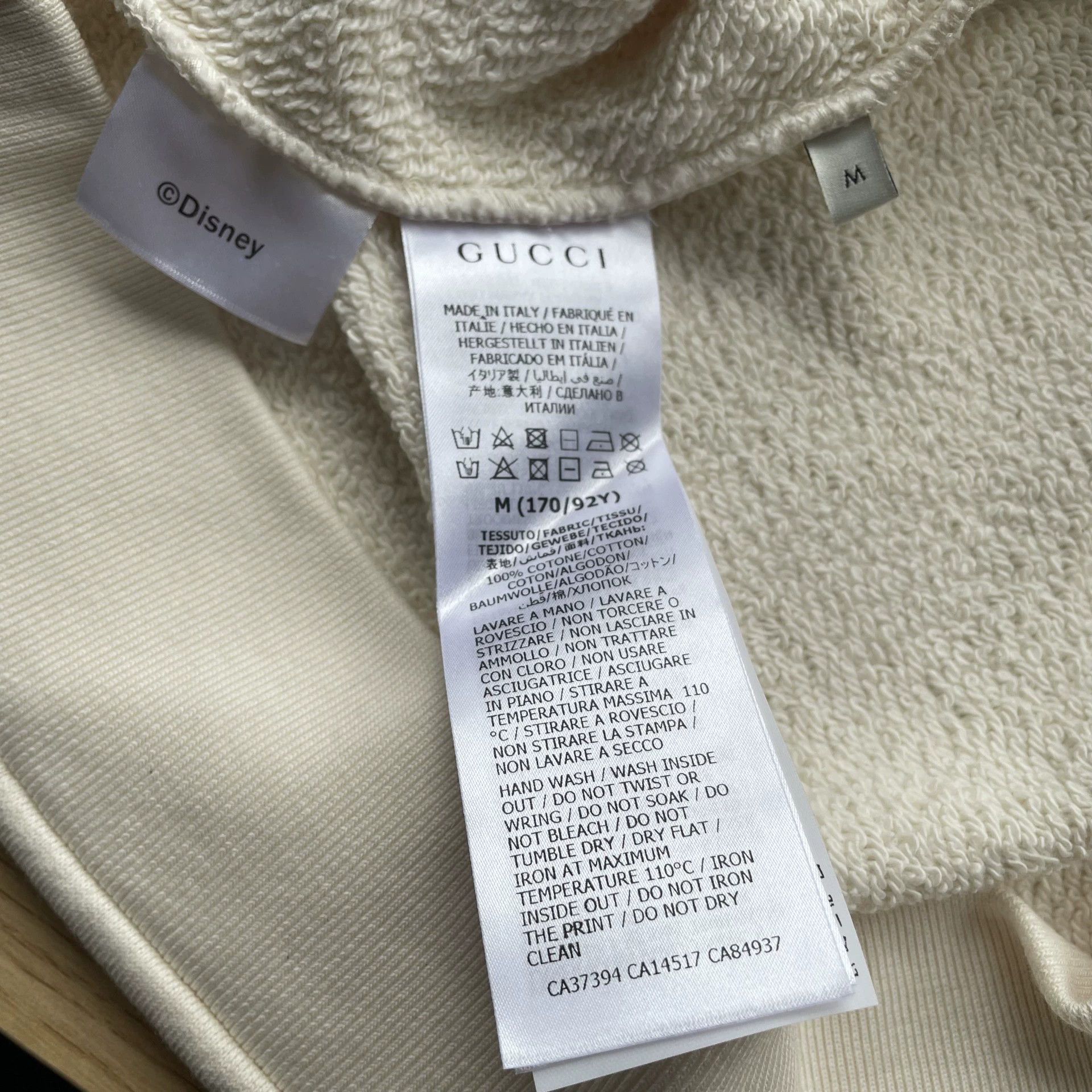 Gucci GUCCI x Disney Mickey Print Hoodie Women's Cream M Size US M / EU 48-50 / 2 - 6 Thumbnail