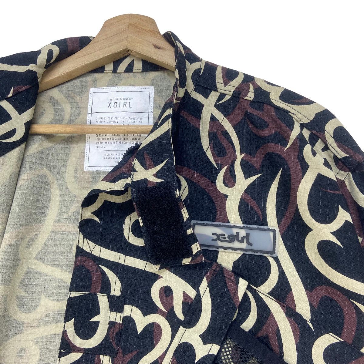 X-Girl X-girl Tribal Camo Multi Pockets Oversize Jacket Size M / US 6-8 / IT 42-44 - 14 Thumbnail