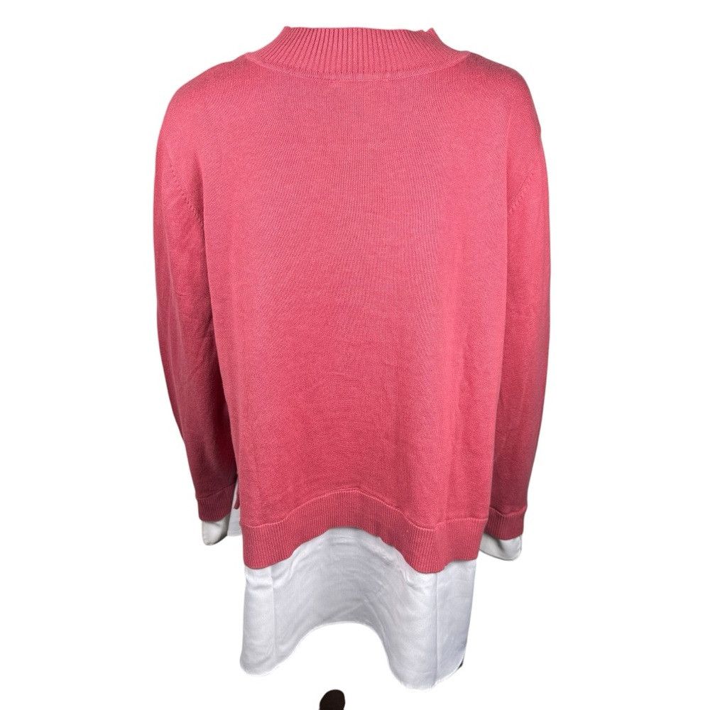 Isaac Mizrahi NWt New Isaac Mizrahi Mock Neck Pink Sweater Twofer Size X Size XL / US 12-14 / IT 48-50 - 4 Thumbnail