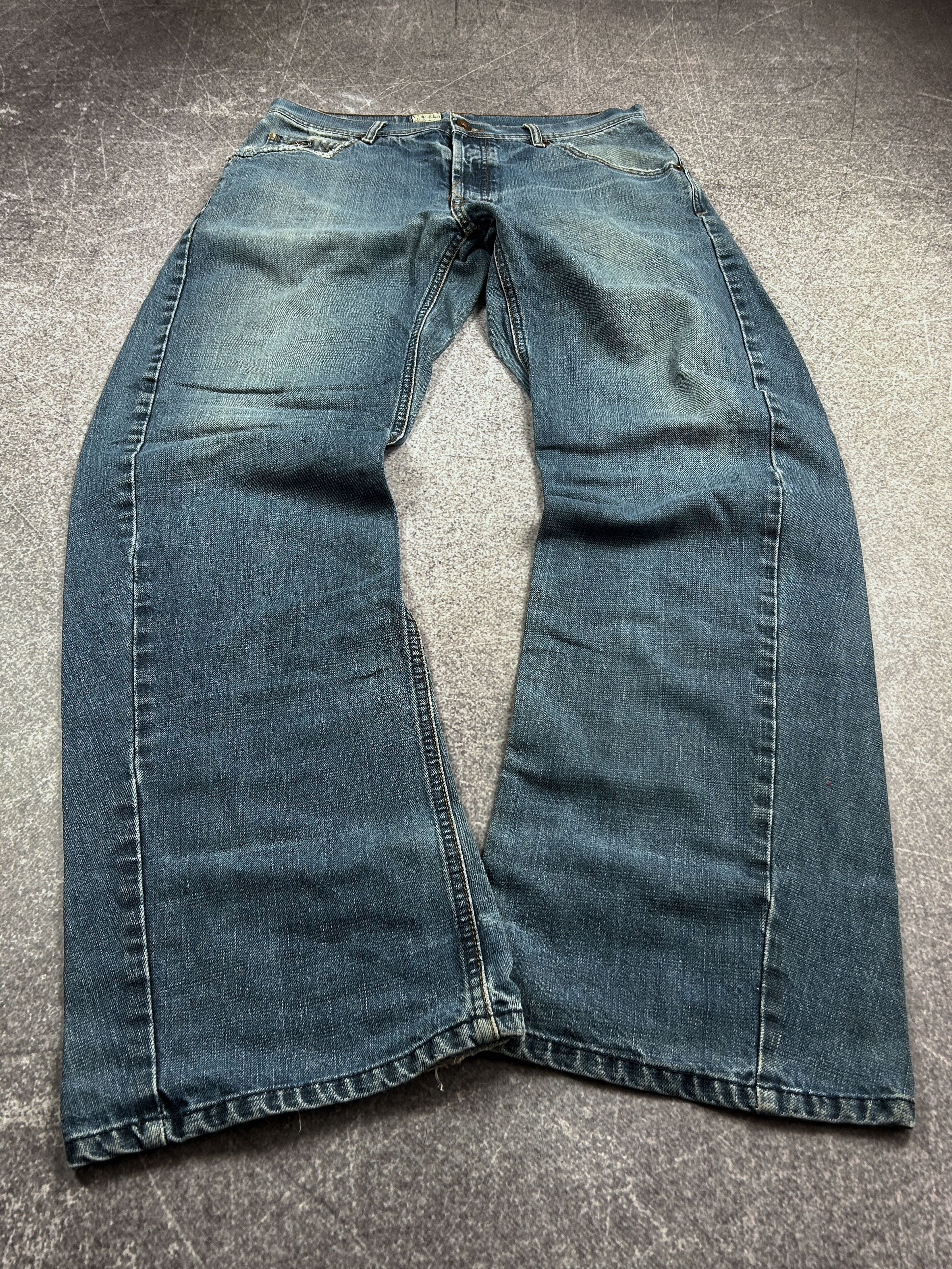Designer vtg japanese washed jeans like rick owens or balenciaga 90s Size US 32 / EU 48 - 2 Thumbnail