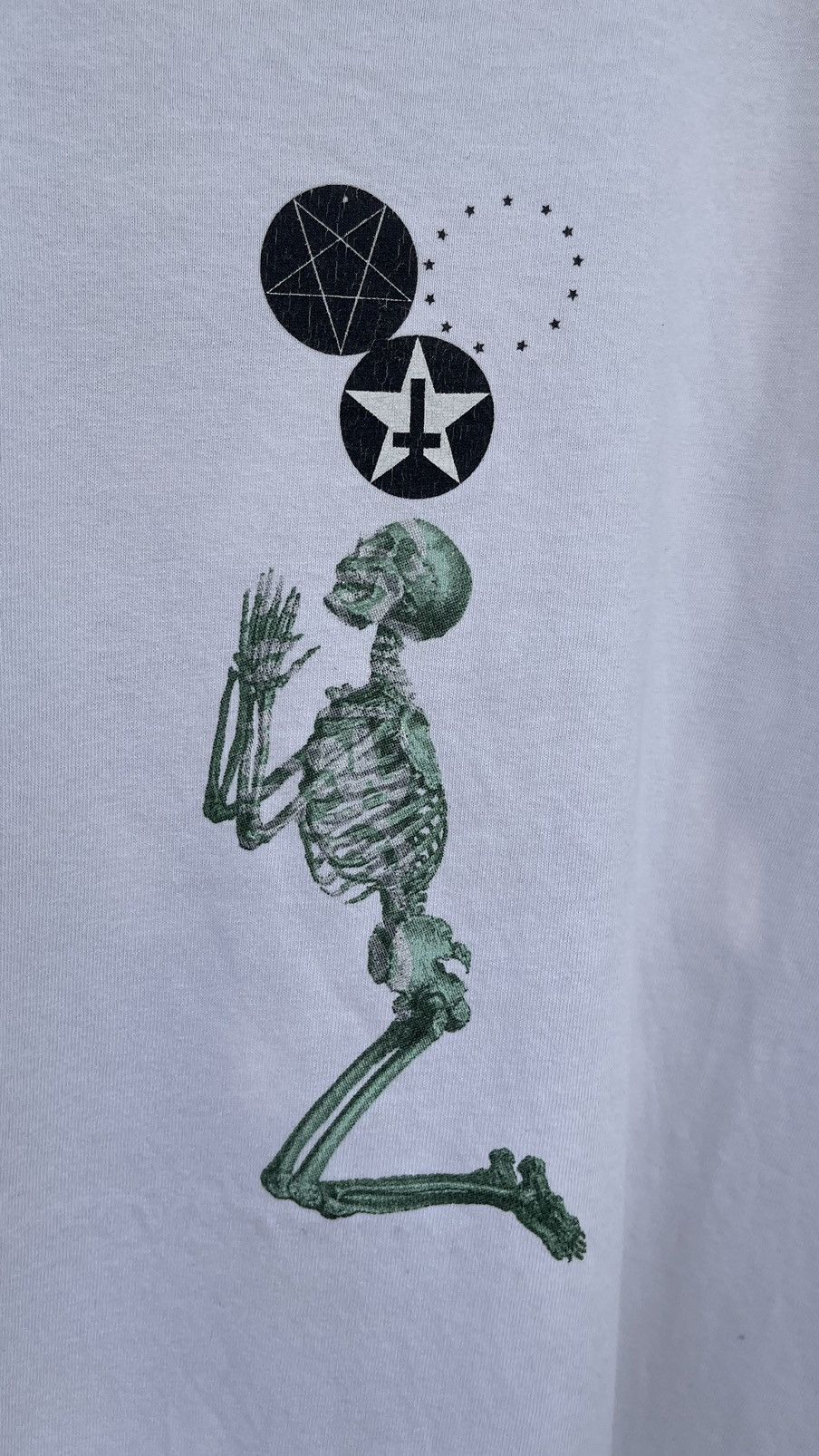 A$AP Rocky vintage’y2k🔥BLACK SCALE🔥Yeezus Skull white Tshirt Size US L / EU 52-54 / 3 - 4 Thumbnail