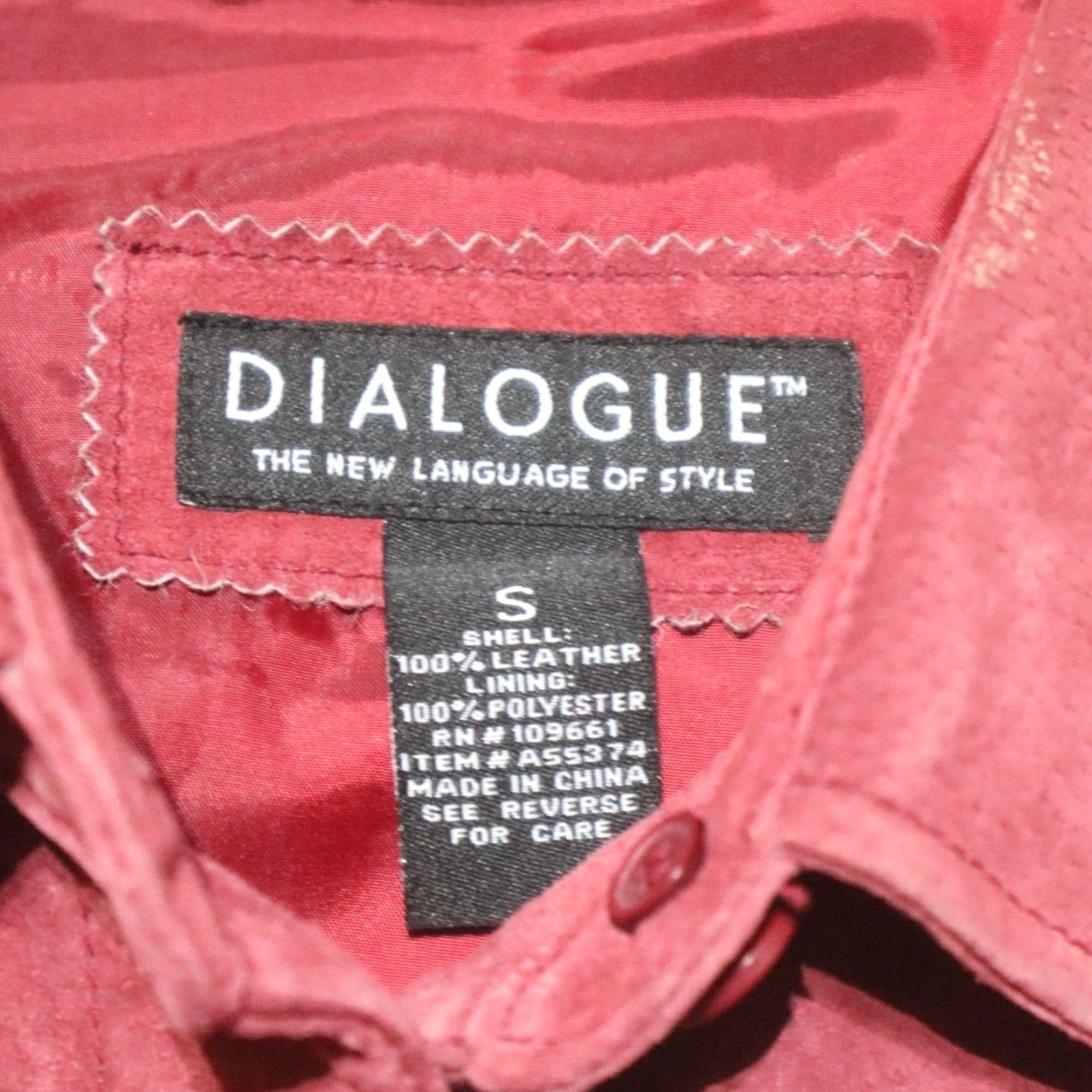 Vintage Dialogue Leather Jacket Women's Size S Red Button Up Small Real Leather jacket Clothing Womens Size S / US 4 / IT 40 - 2 Thumbnail
