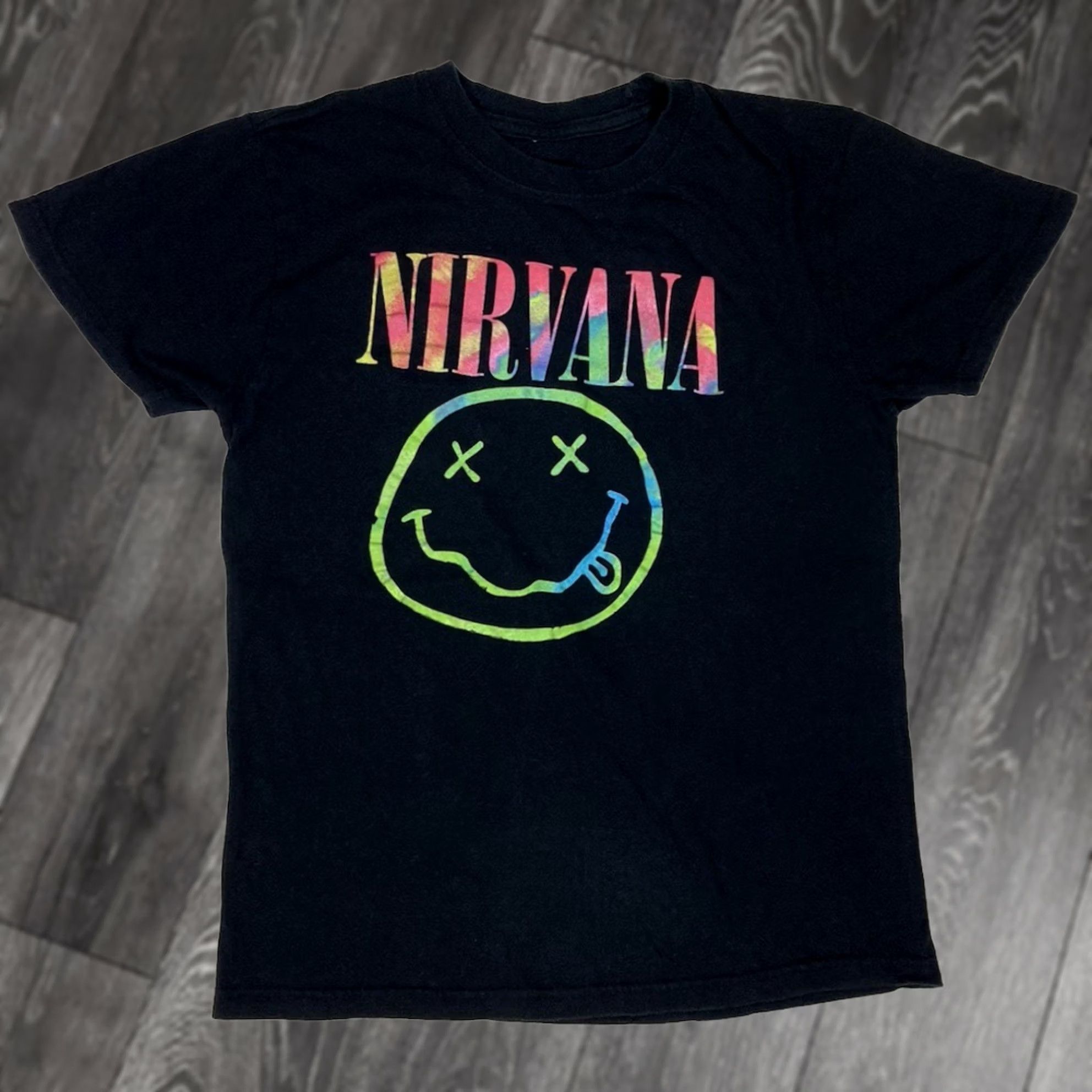 Logo 7 Nirvana T-Shirt Womens Small Black Logo Graphic Crew Neck Short Sleeve Casual Music Merch Size S / US 4 / IT 40 - 1 Thumbnail