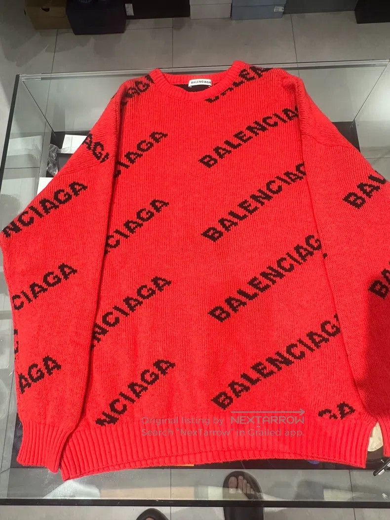 Balenciaga Balenciaga Red orange bullet train all-over print sweater Size US XS / EU 42 / 0 - 1 Thumbnail