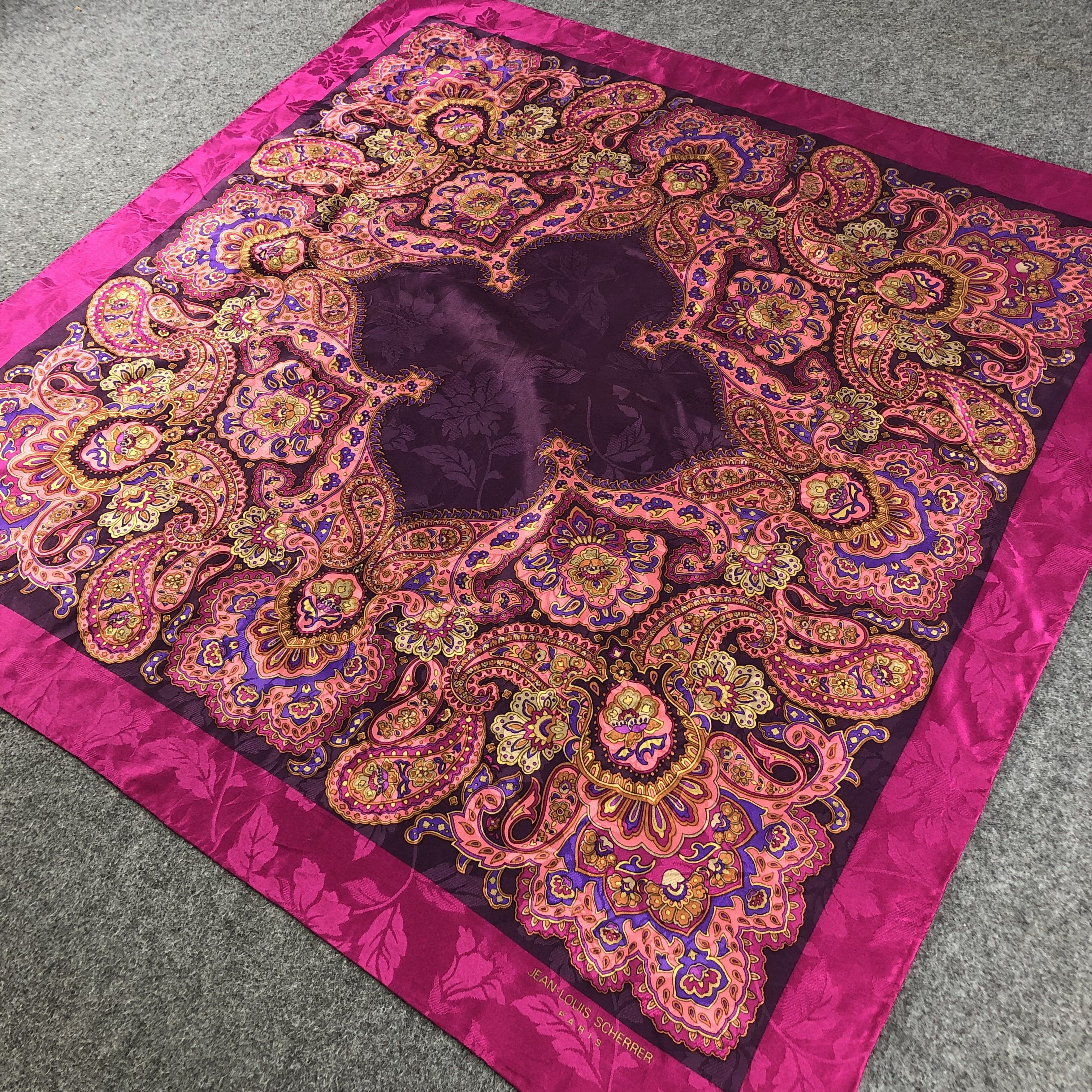 Jean-Louis Scherrer Jean Louis Scherrer Luxury Paisley Silk Scarf M274 Size ONE SIZE - 4 Thumbnail