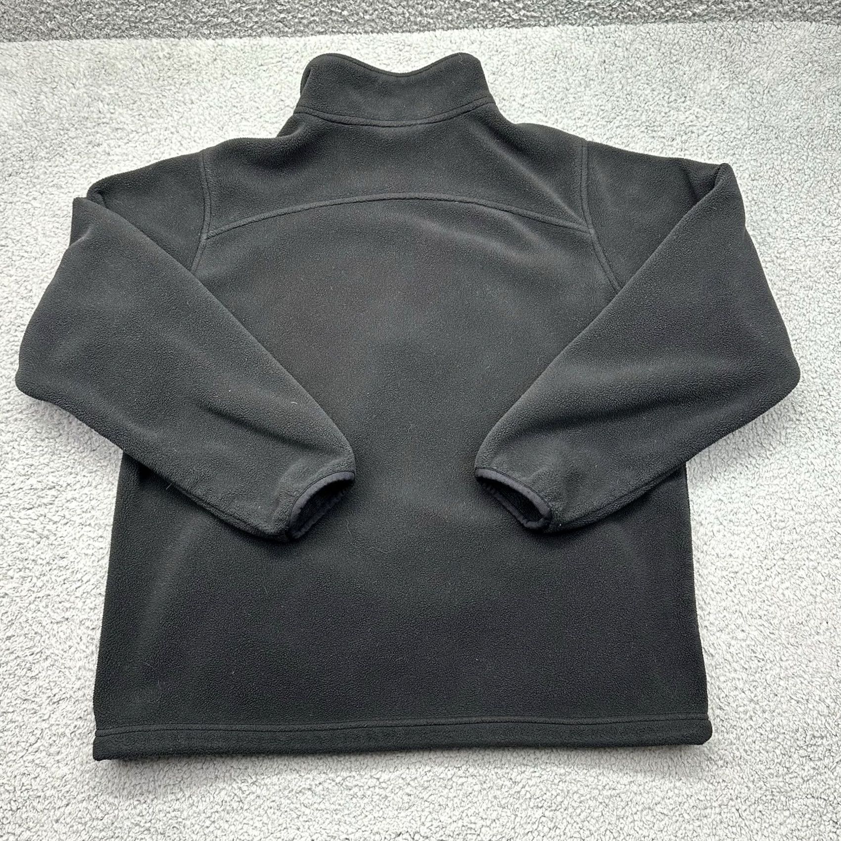 Vintage LL Bean Jacket Womens Large Regular Black Polyester Fleece 1/4 Zip Pullover WN37 Size L / US 10 / IT 46 - 2 Thumbnail