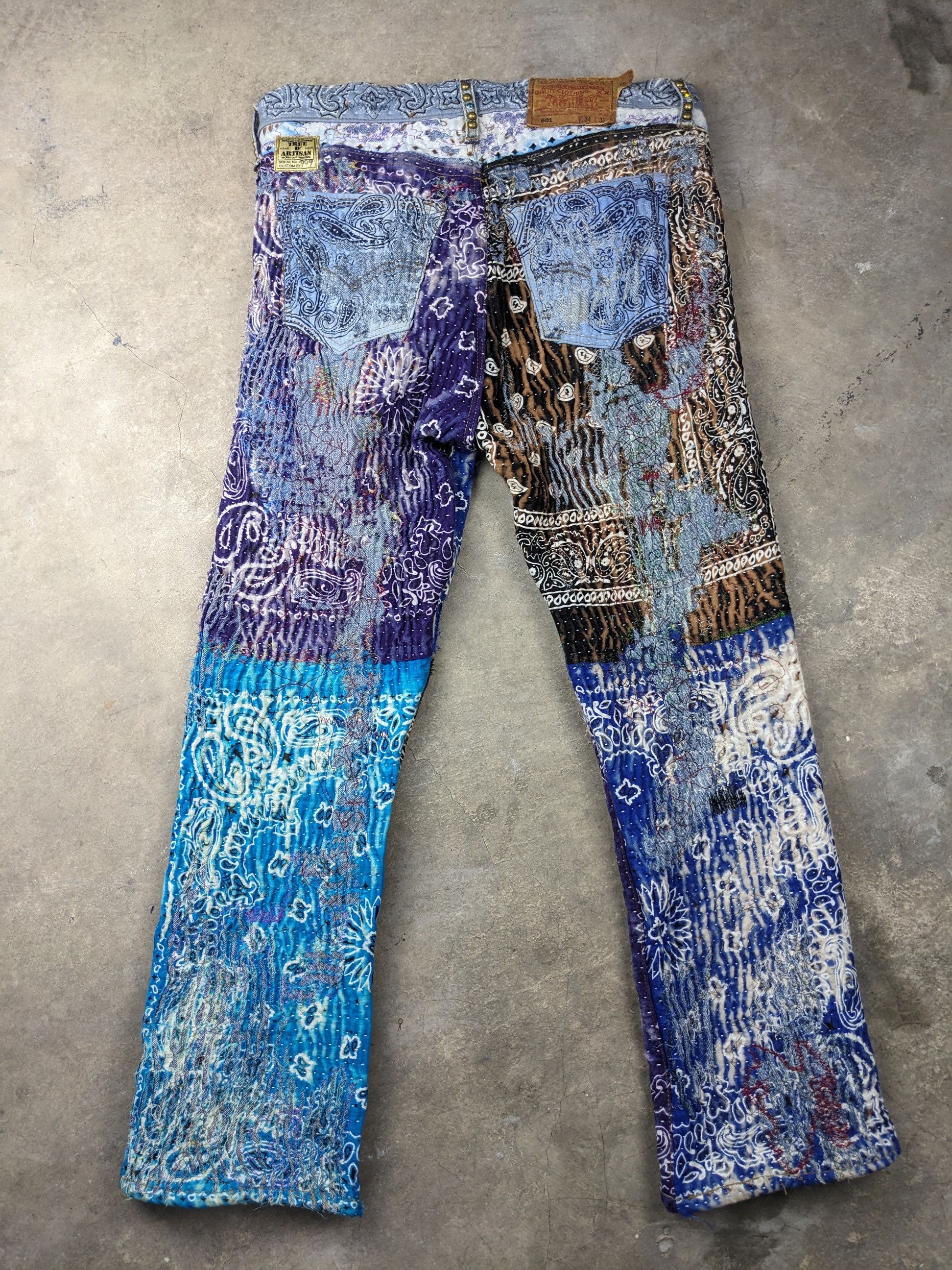 Levi's × Vintage Inspired Proleta Re Art Uroboros Kofu Levis Denim Size US 32 / EU 48 - 2 Thumbnail