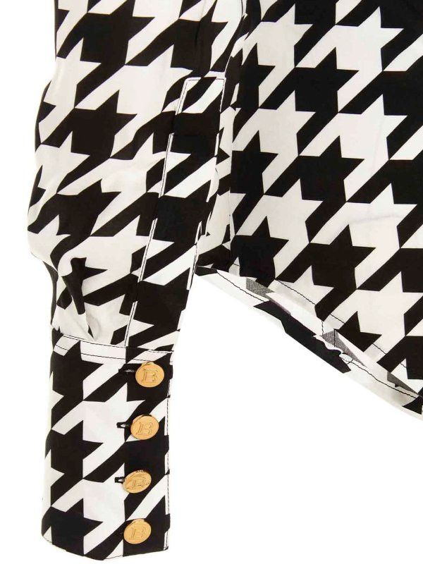 Balmain o1y0625 Patterned Shirt in Black/White Size S / US 4 / IT 40 - 4 Thumbnail