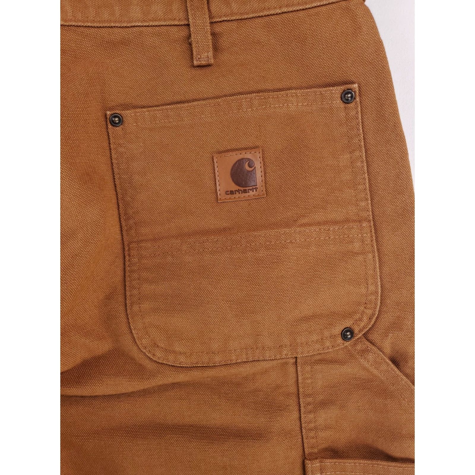 Carhartt Carhartt Jeans Carpenter Brown Mens 34x34 Double Knee Straight 34x34 Inseam Brown Mens Size US 34 / EU 50 - 5 Thumbnail