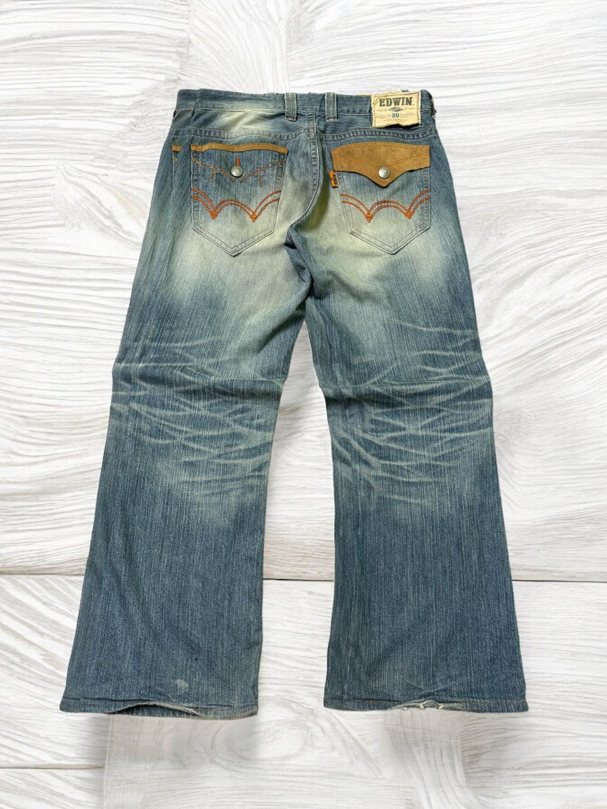 Edwin FLARED VINTAGE EDWIN CLAW MARK MUD WASH JEANS VERY RARE Size US 34 / EU 50 - 1 Thumbnail