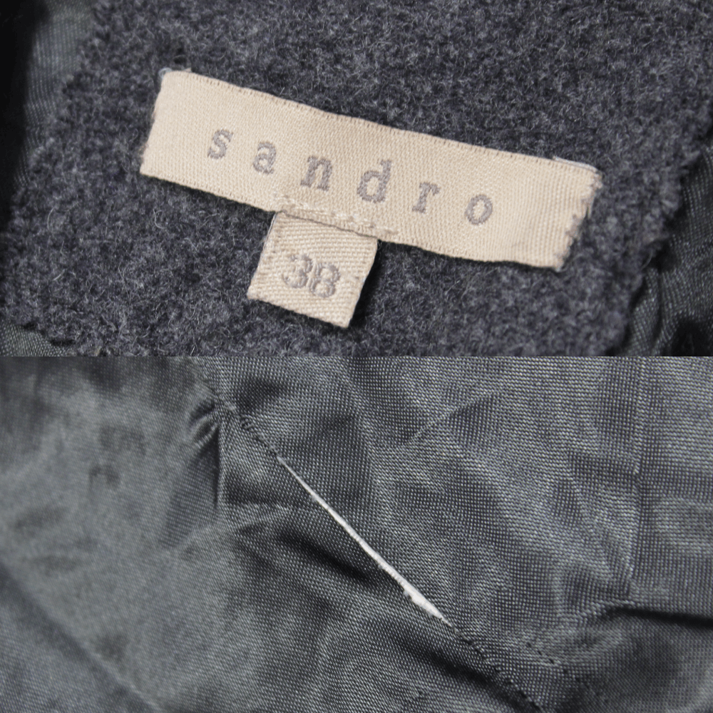 Sandro Wool Coat Vintage Size XS / US 0-2 / IT 36-38 - 8 Thumbnail