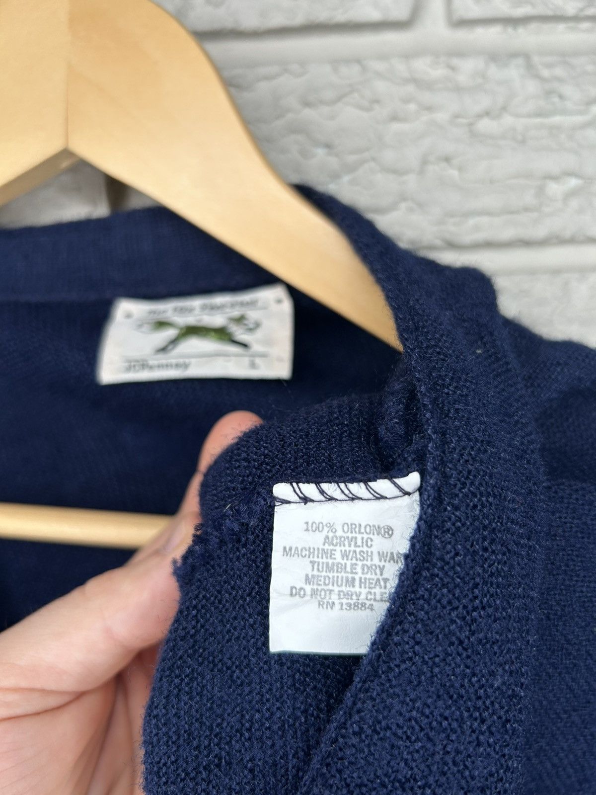 JCPenney Vintage 80s JC Penny The Fox Sweater Cardigan Size US L / EU 52-54 / 3 - 7 Thumbnail
