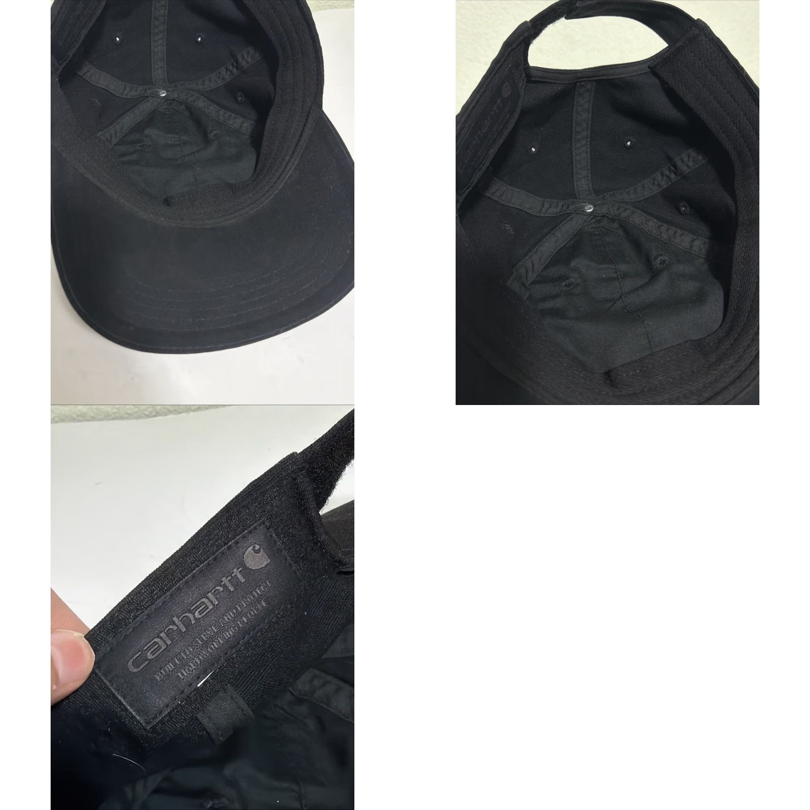 Carhartt Carhartt Hat Strapback Black Leather Patch Adjustable Hat One Size Mens Baseball Cap Size ONE SIZE - 10 Thumbnail