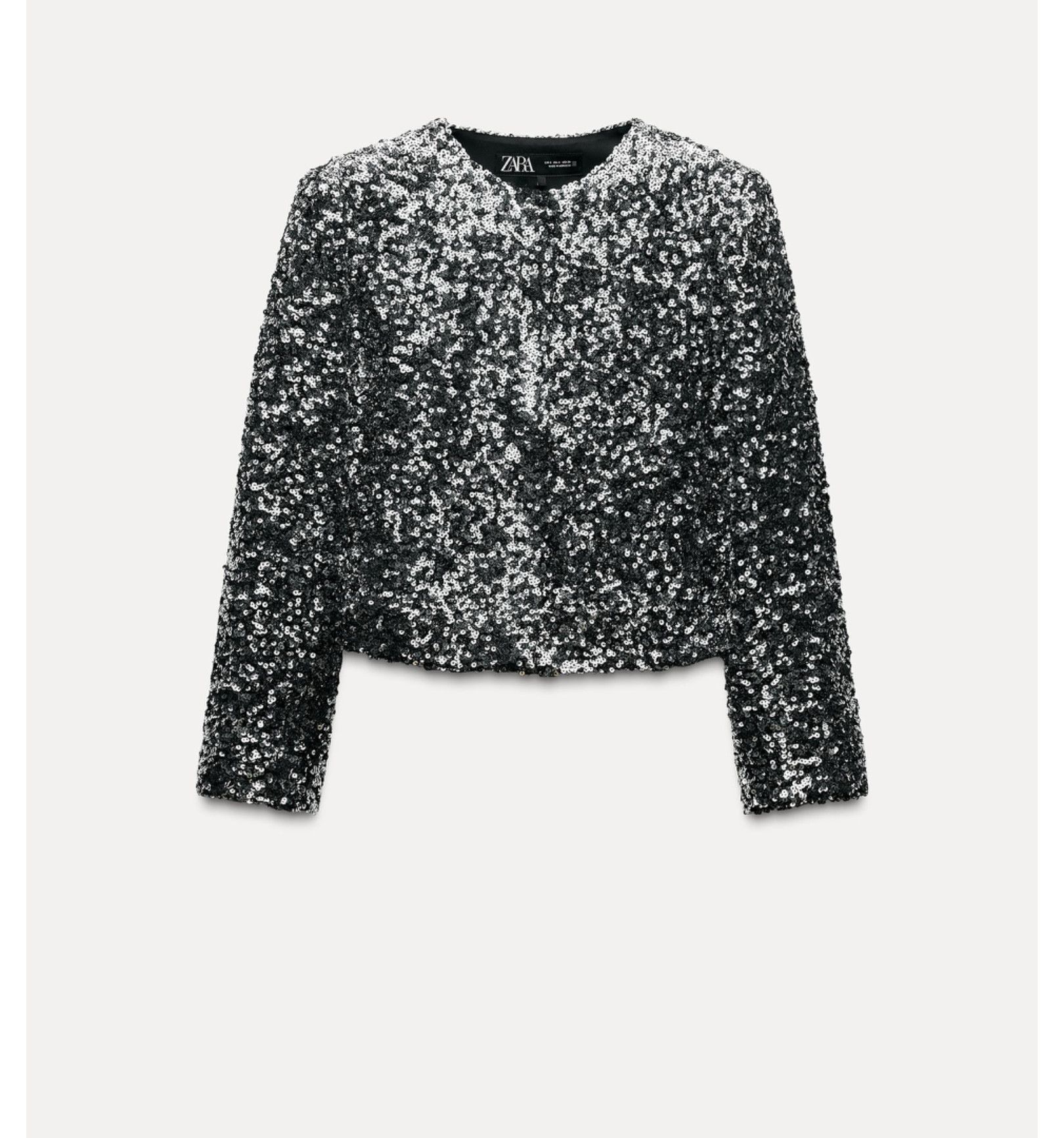 Zara sequins jacket BNWT xL black