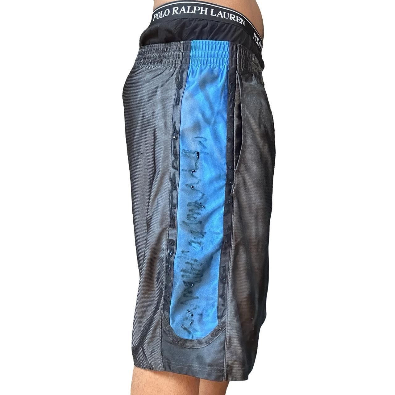 Nike Nike Black/Blue Distressed Basketball Shorts - large Size US 30 / EU 46 - 6 Thumbnail