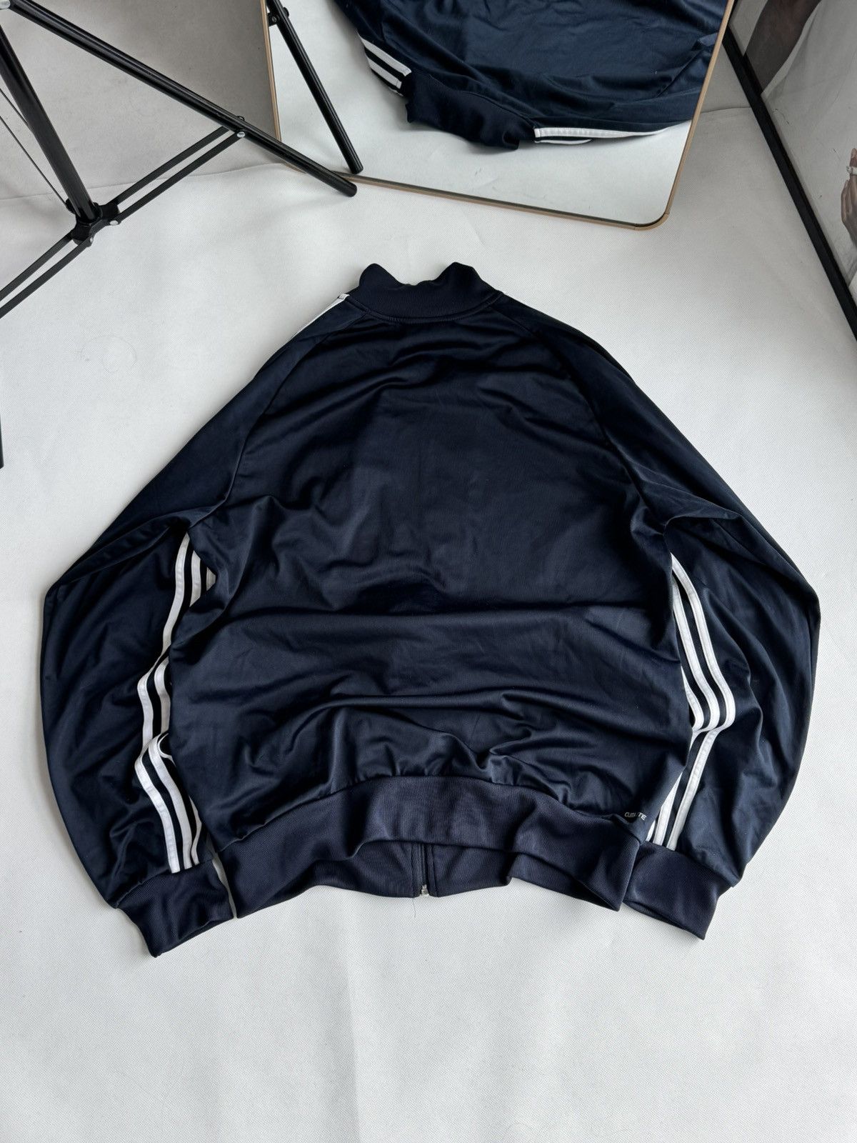 Adidas Vintage Crazy Adidas Navy Track Jacket Y2K Zip Up Hoodie Size US L / EU 52-54 / 3 - 7 Thumbnail