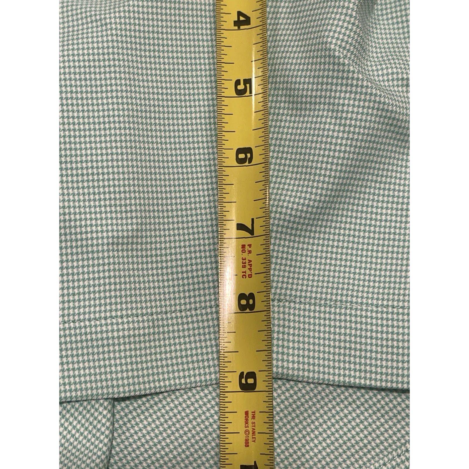 Peter Millar Peter Millar Shorts Mens 36 Blue Flat Front Golf Houndstooth Wicking Chino Lightweight Pockets Zip Size US 36 / EU 52 - 4 Thumbnail