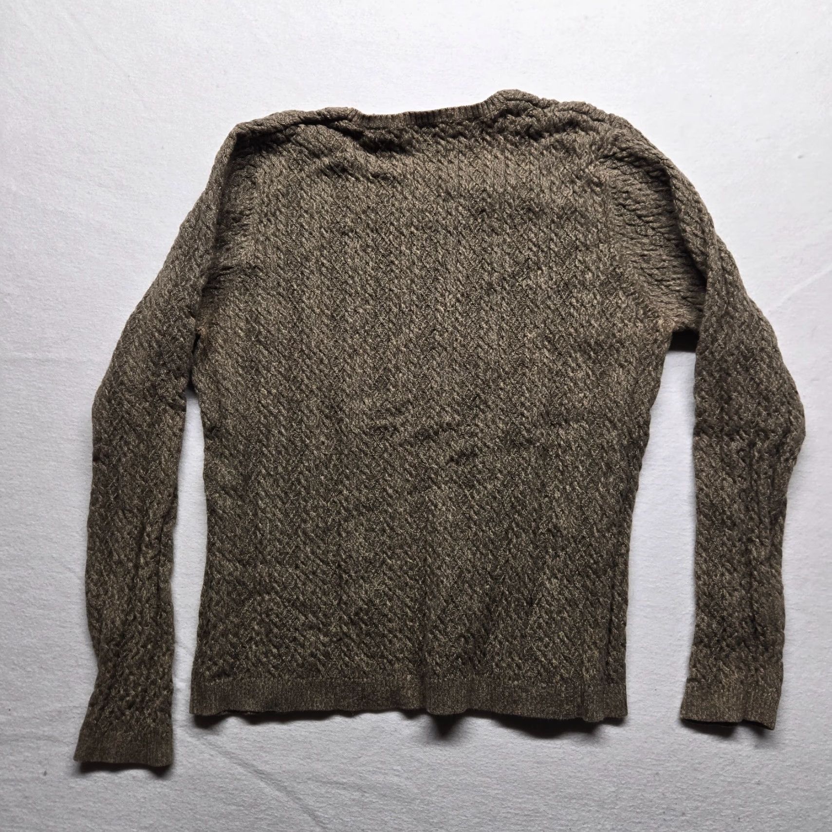 Vintage VINTAGE Valerie Stevens Cable Knit Sweater Pullover Long Sleeve Womens Large Brown Classic Size L / US 10 / IT 46 - 7 Thumbnail