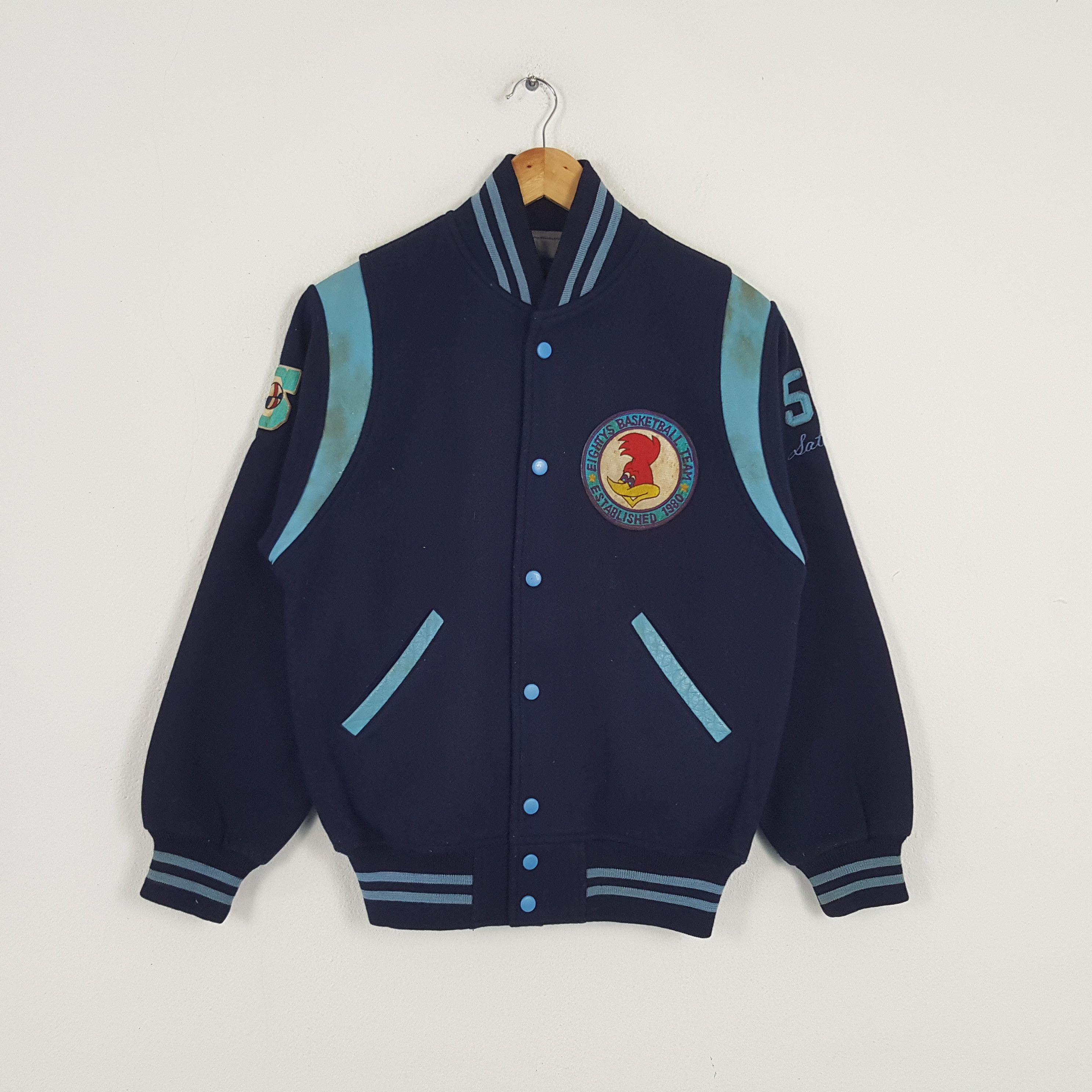 NBA × Vintage Vintage Eightys Basketball Team American NBA Varsity Jacket Size US M / EU 48-50 / 2 - 1 Thumbnail