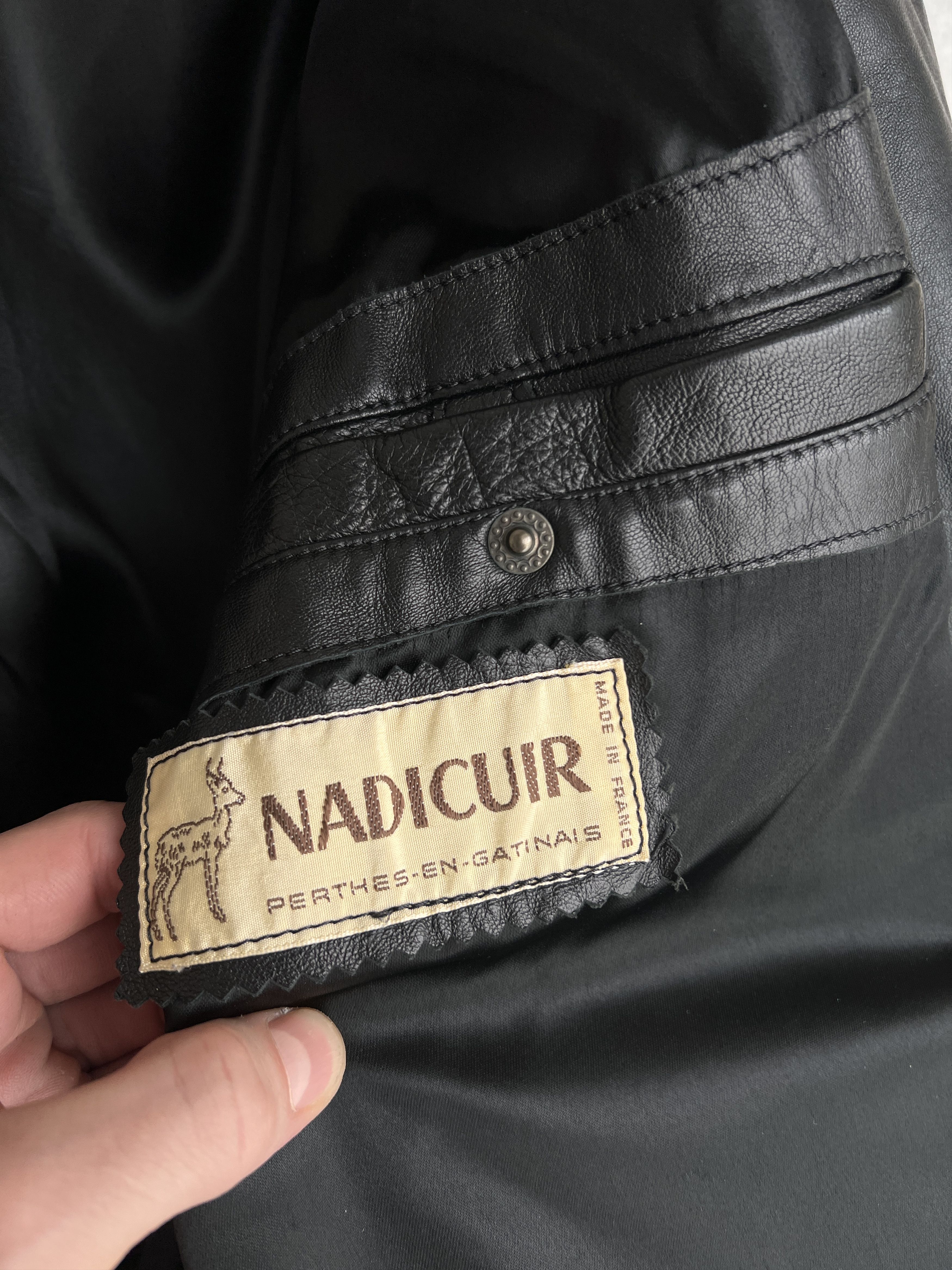 If Six Was Nine Rare Asymmetric rick owens type leather bomber racing jacket Size US L / EU 52-54 / 3 - 8 Thumbnail