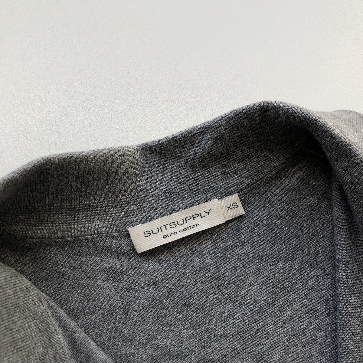 Suitsupply SuitSupply Pure Cotton Knit Polo Shirt Solid Grey Size US XS / EU 42 / 0 - 8 Thumbnail
