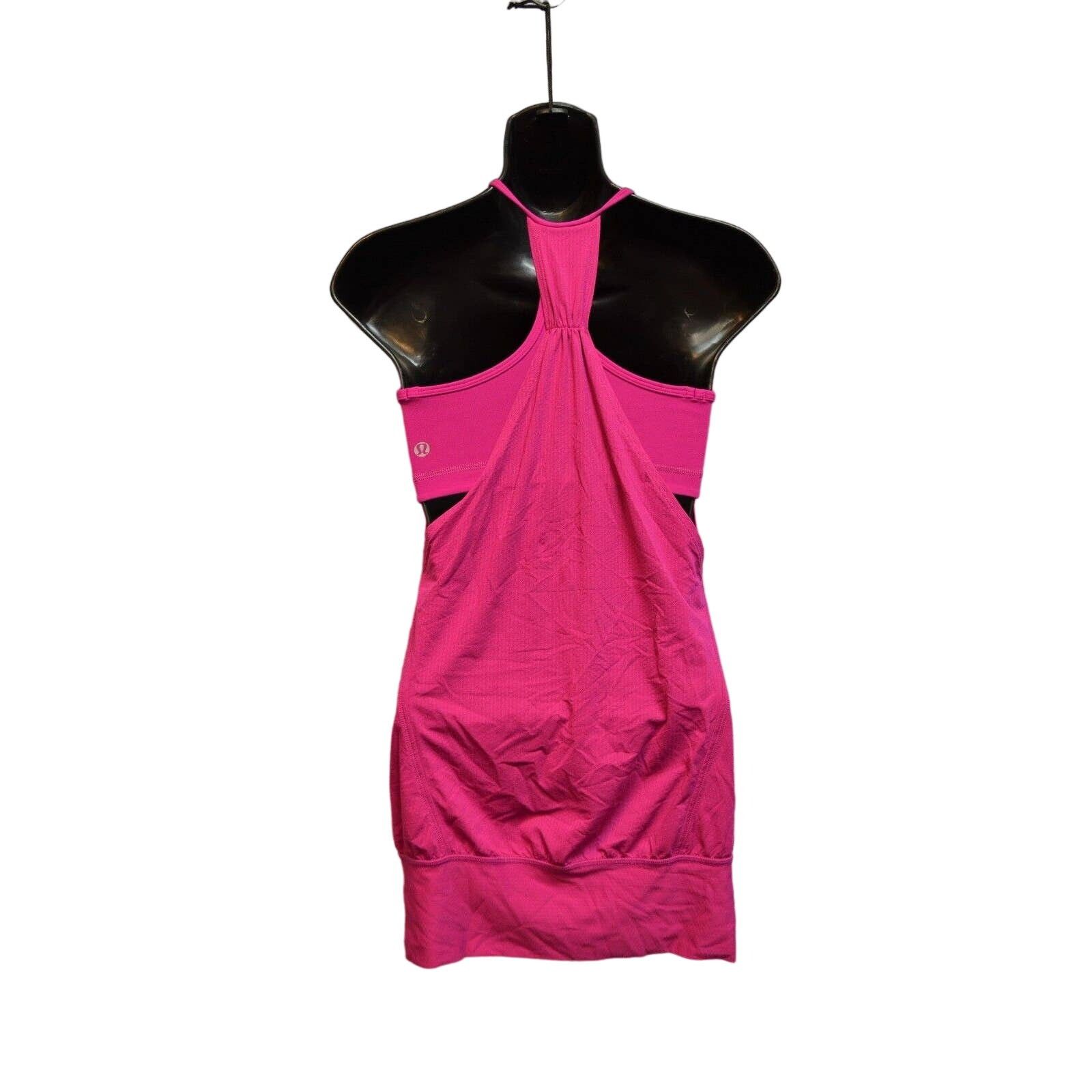 Lululemon LULULEMON No Limits Tank Pink Sport Top Built-in Bra Sz 4 Size S / US 4 / IT 40 - 4 Thumbnail