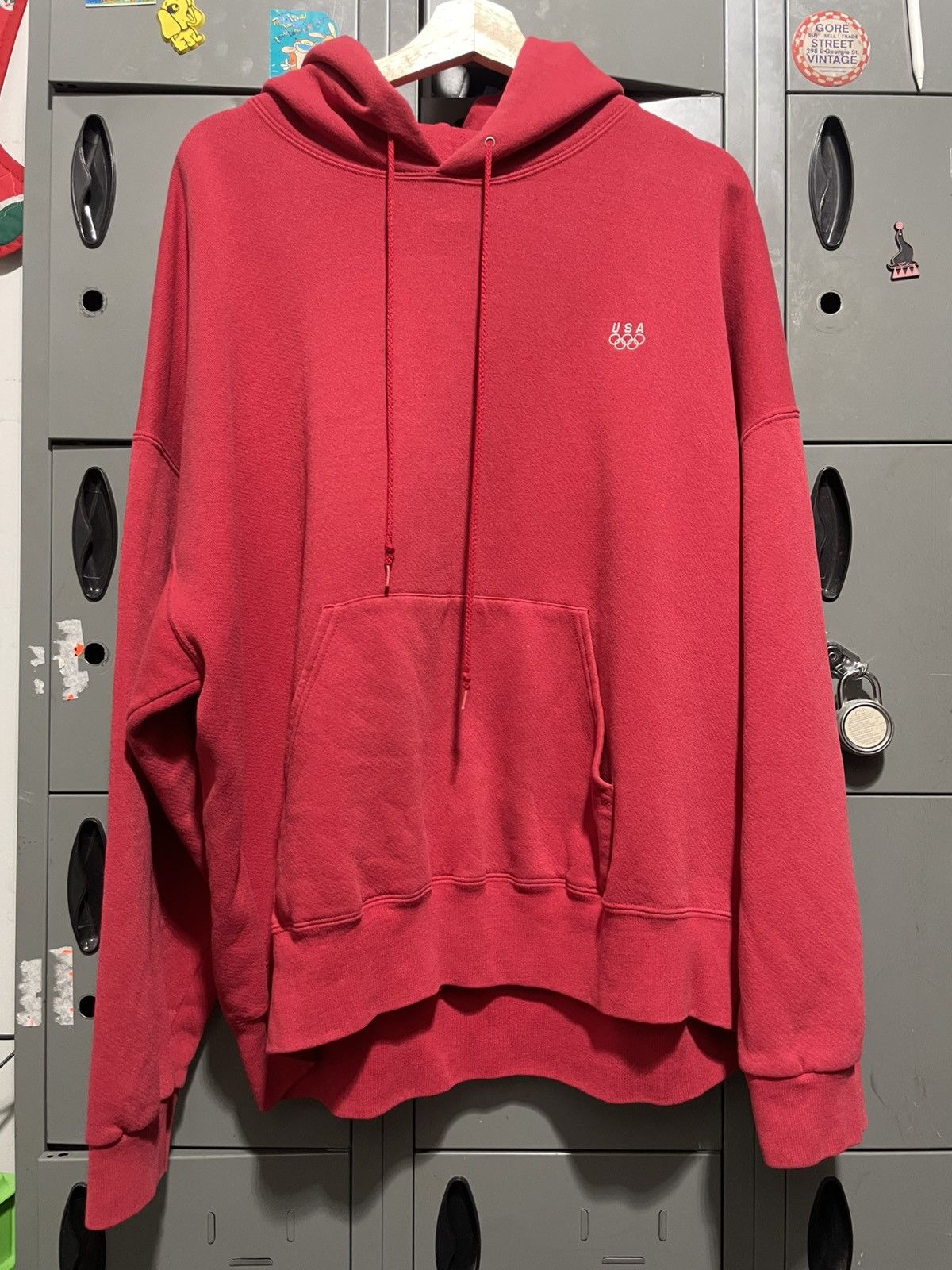 Usa Olympics × Vintage 90s USA Olympic red faded hoodie JC Penny 