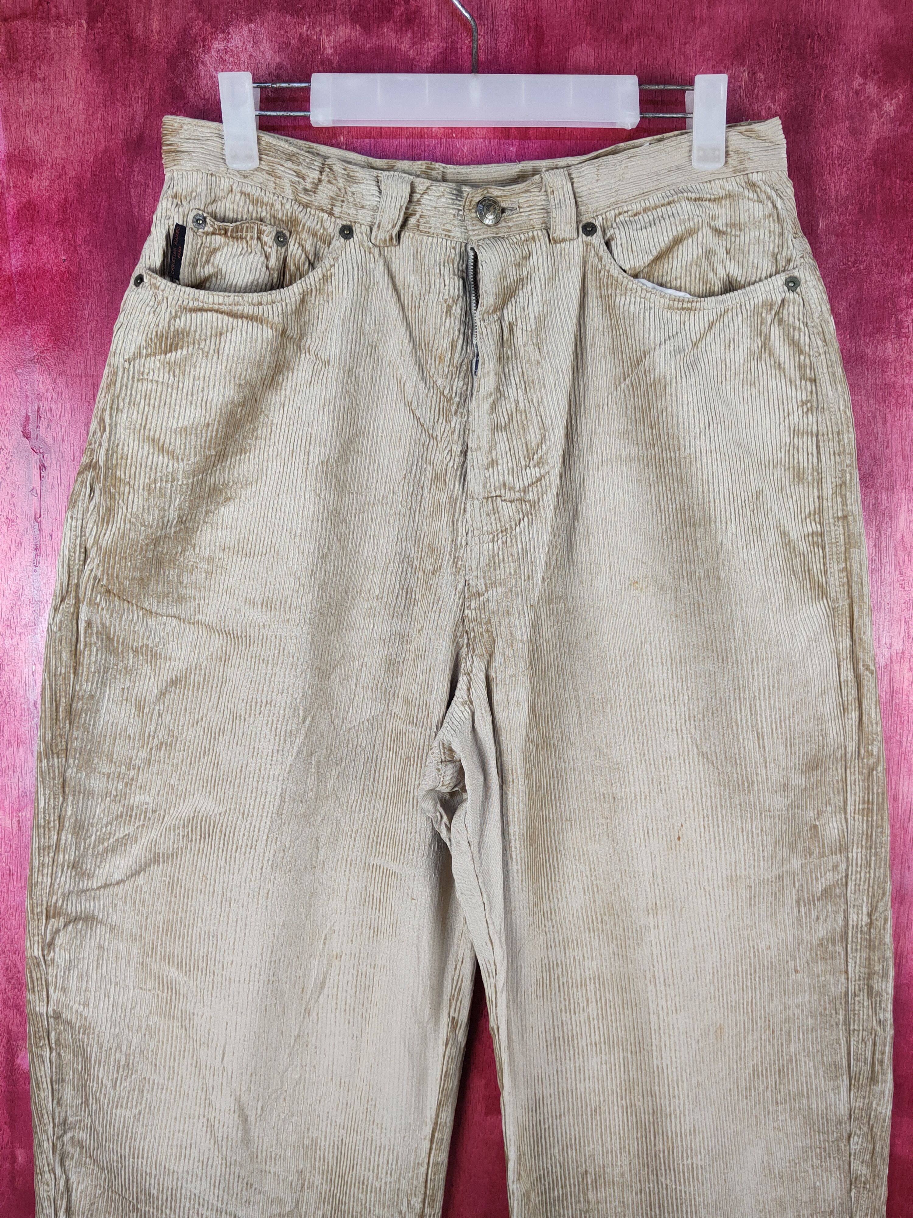Designer Christian Aujard Brown vintage Corduroy Pants #S1569 Size US 30 / EU 46 - 2 Thumbnail