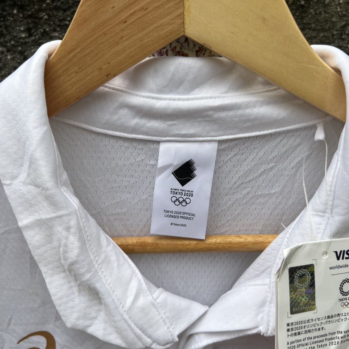 Asics “ASICS” OLYMPIC TORCH RELAY TOKYO 2020 DEADSTOCK POLO TEE Size US M / EU 48-50 / 2 - 7 Thumbnail