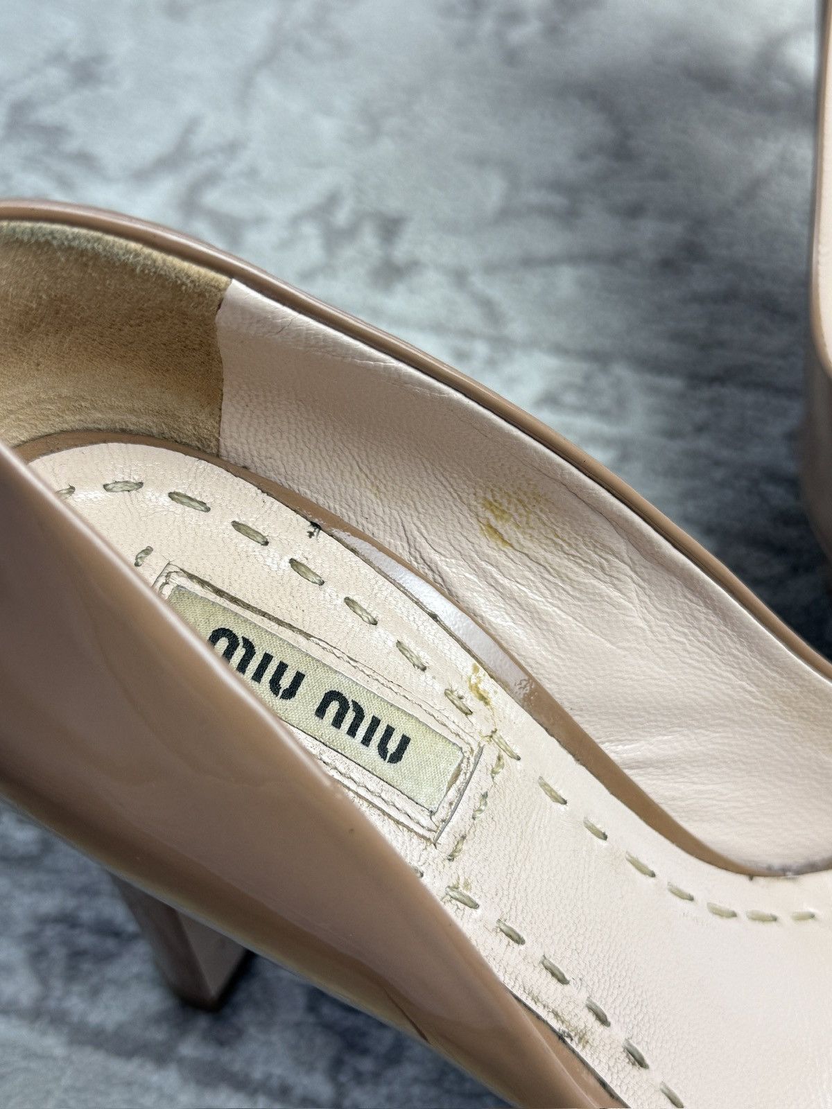 Designer × Miu Miu Miu Miu leather high heels US4.5 designer luxury old money Size US 4.5 / IT 34.5 - 5 Thumbnail
