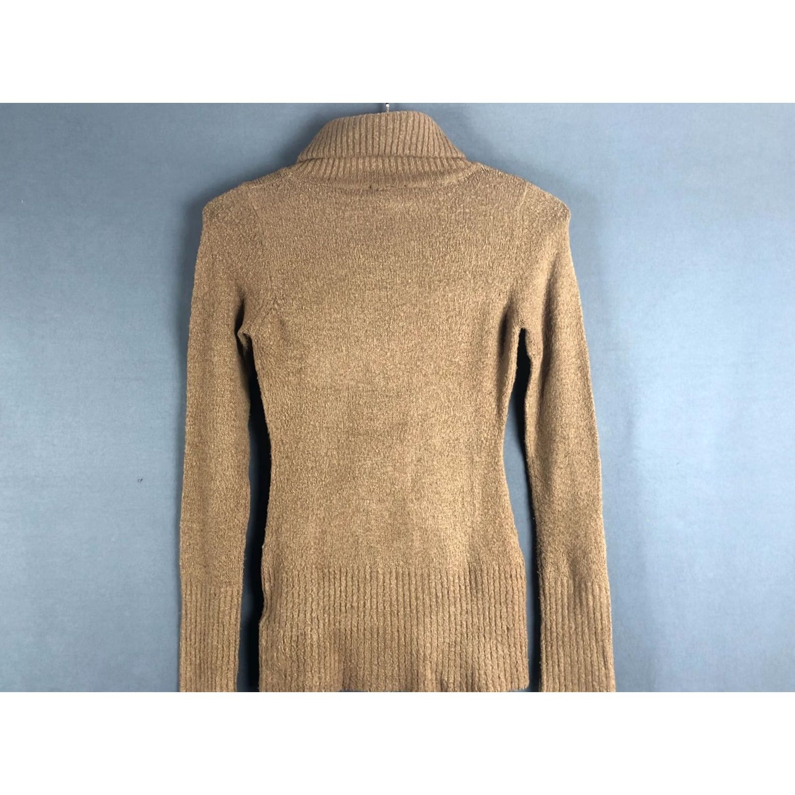 Ann Demeulemeester Ann Demeulemeester Pullover Sweater Women S Brown Knit Fleece Wool Ribbed Neck Cuffs Casual Long Sleeve Roll Neck Vintage No Size S / US 4 / IT 40 - 4 Thumbnail