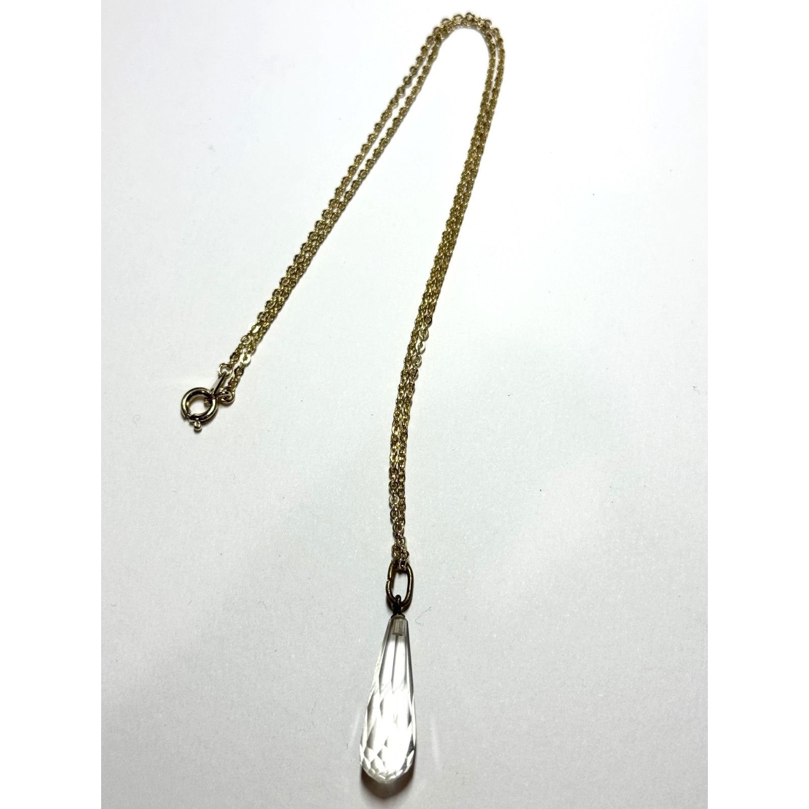 Vintage Vintage faceted crystal drop charm necklace Size ONE SIZE - 1 Thumbnail