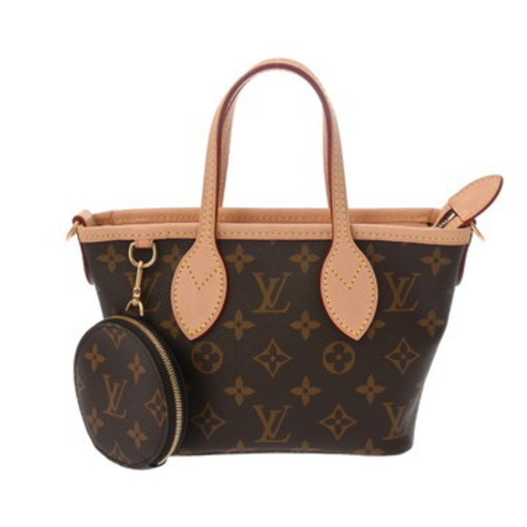 LOUIS VUITTON Monogram Neverfull BB Beige M46705 Women's Canvas Handbag Like New