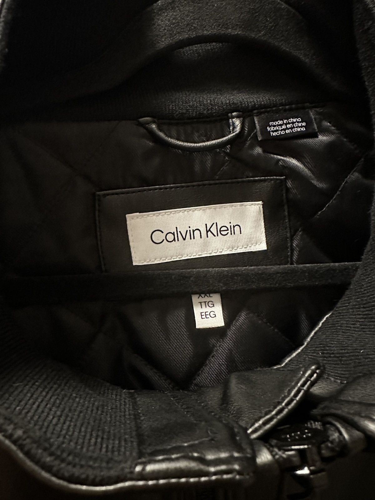 Calvin Klein × Japanese Brand Sashiko black leather jacket Size US XXL / EU 58 / 5 - 5 Thumbnail
