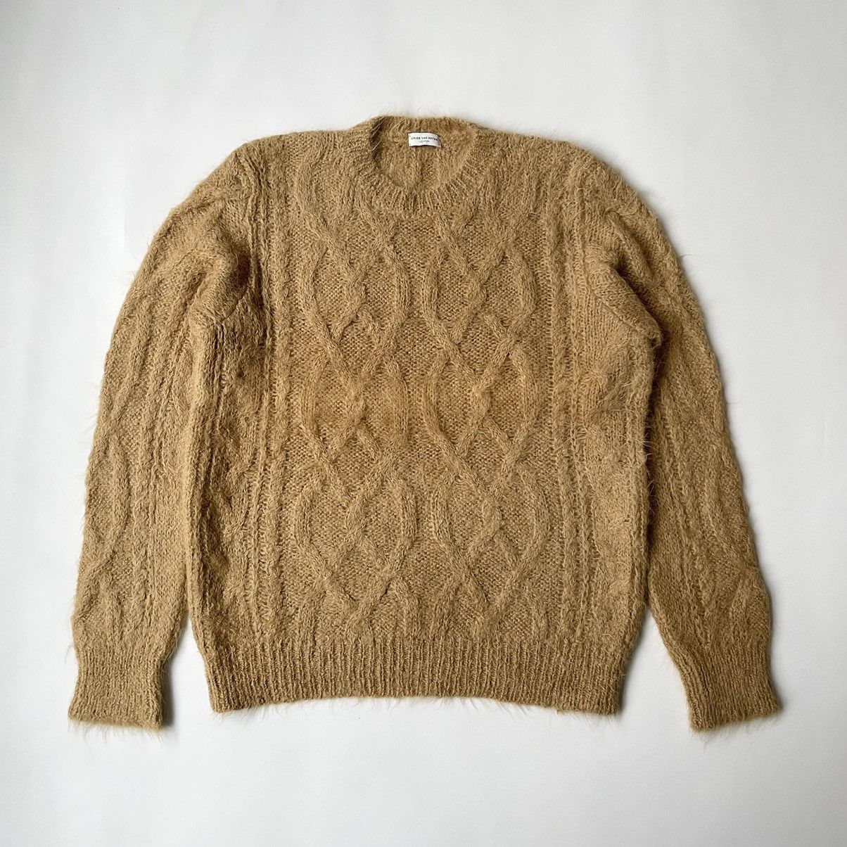 Dries Van Noten Sample Cable Knit Mohair Sweater Size US M / EU 48-50 / 2 - 1 Thumbnail