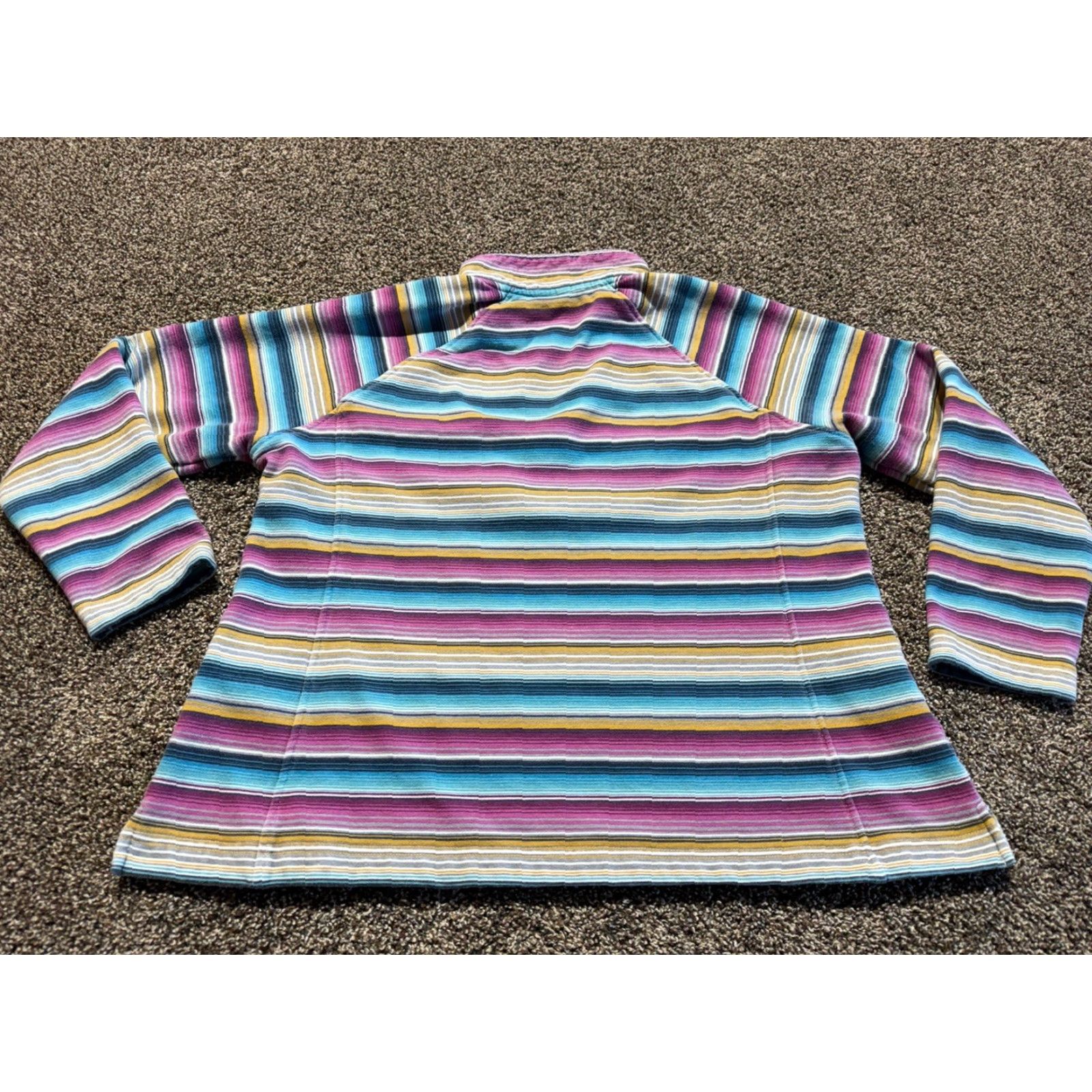 Ariat Ariat Womens Quater Zip Pullover Hoodie Long Sleeve Aztec Multicolor Polyester Fleece Logo Winter Fall Spring Size L / US 10 / IT 46 - 8 Thumbnail