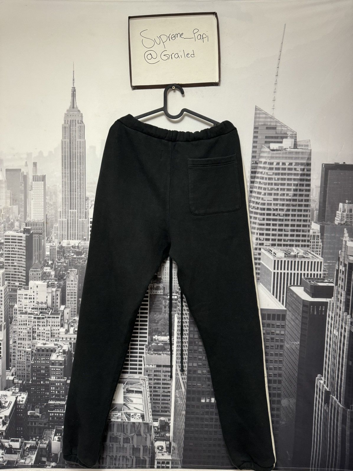 Fear of God Fear of God Essentials Stripe Sweatpants Black SZ Medium💥 Size US 32 / EU 48 - 6 Thumbnail