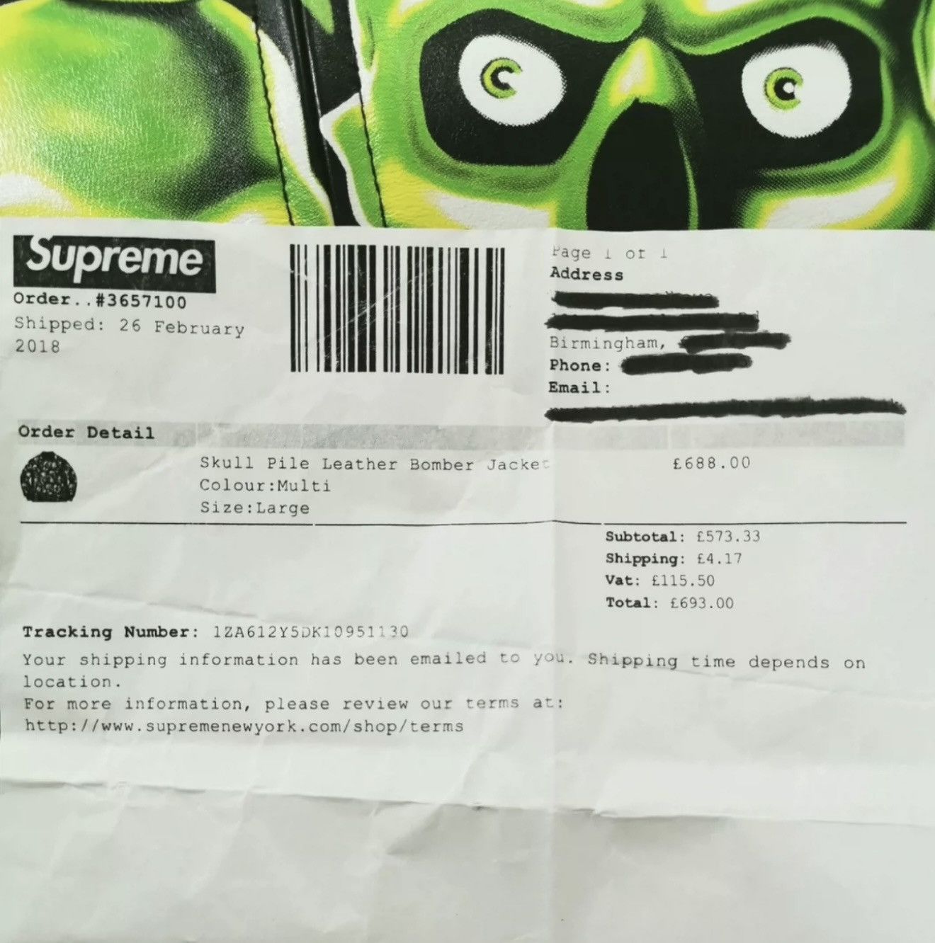 Supreme Supreme skull leather jacket Large size new Size US L / EU 52-54 / 3 - 7 Thumbnail